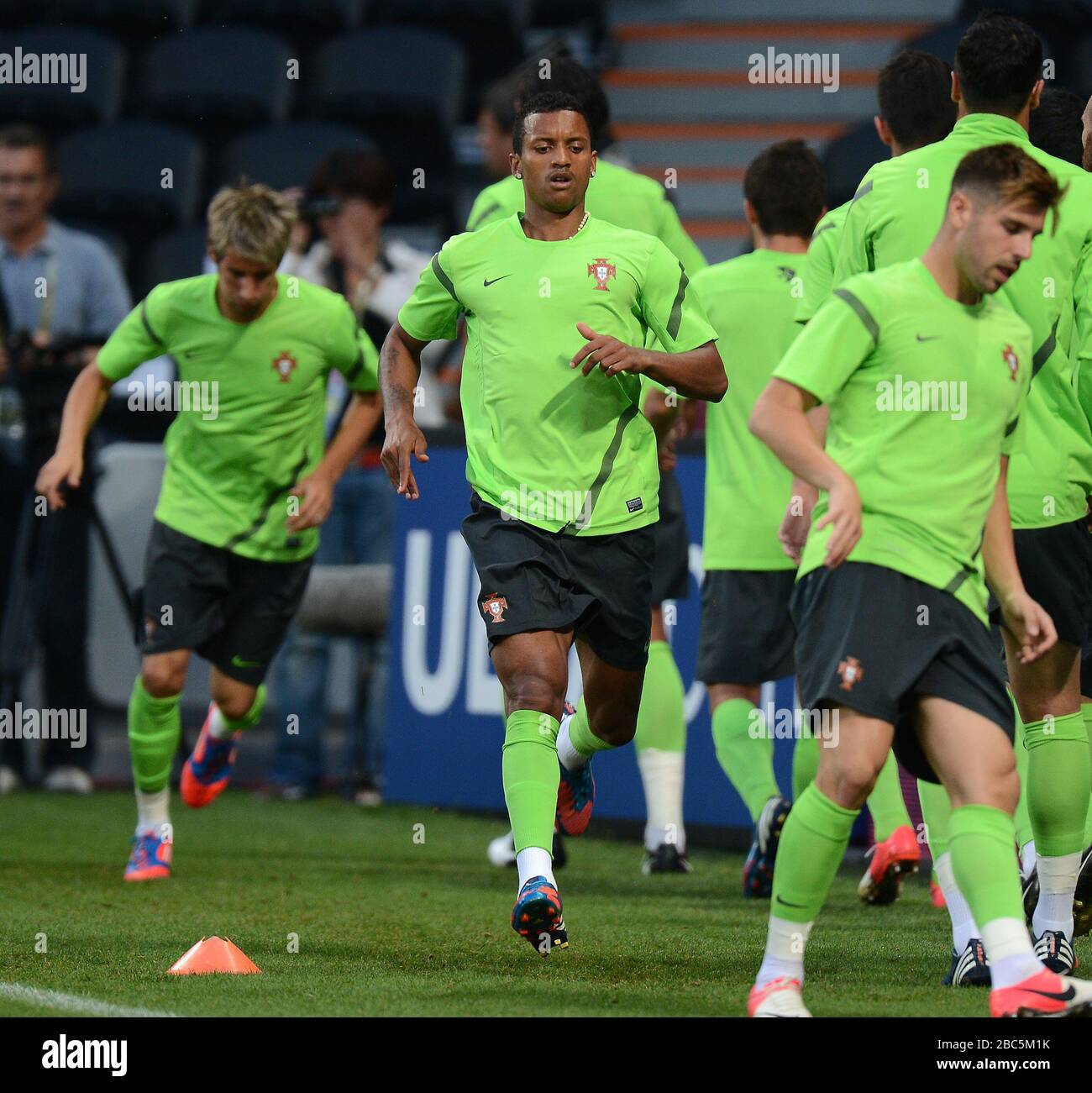 Portugal's Luis Nani during training at the Donbass Arena in Donetsk ahead  of their Semi Final match against Spain tomorrow Stock Photo - Alamy