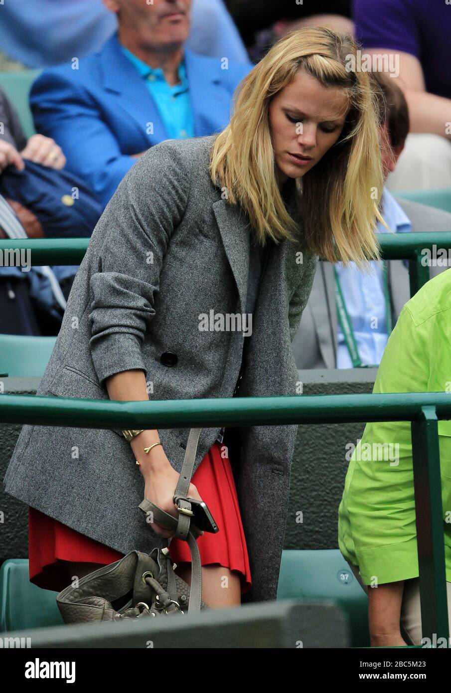 Brooklyn Decker, wife of USA's Andy Roddick, takes her seat in the stands  Stock Photo - Alamy