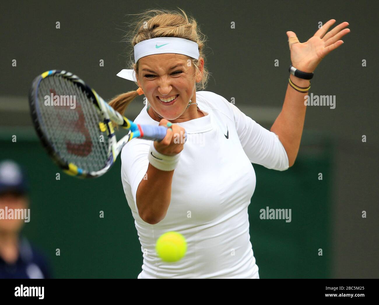 Belarus's Victoria Azarenka in action against USA's Irina Falconi Stock Photo