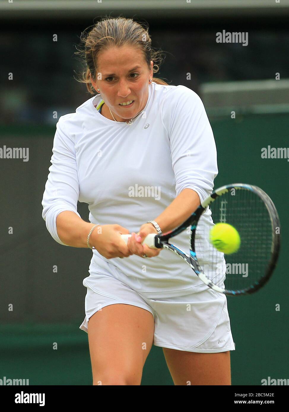 1USA's Irina Falconi in action against Belarus's Victoria Azarenka Stock Photo