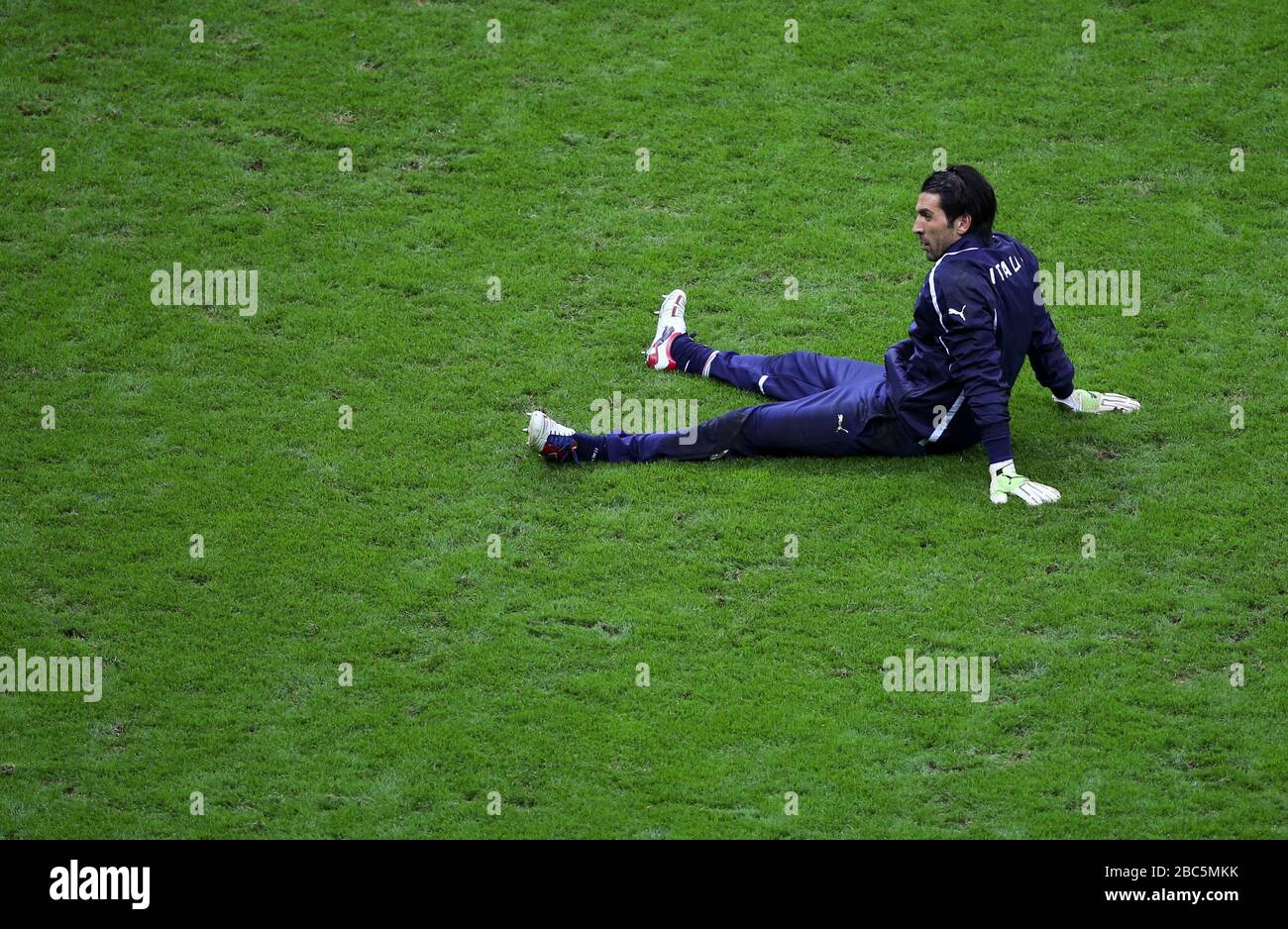 Italy's goalkeeper Gianluigi Buffon during the training session Stock Photo