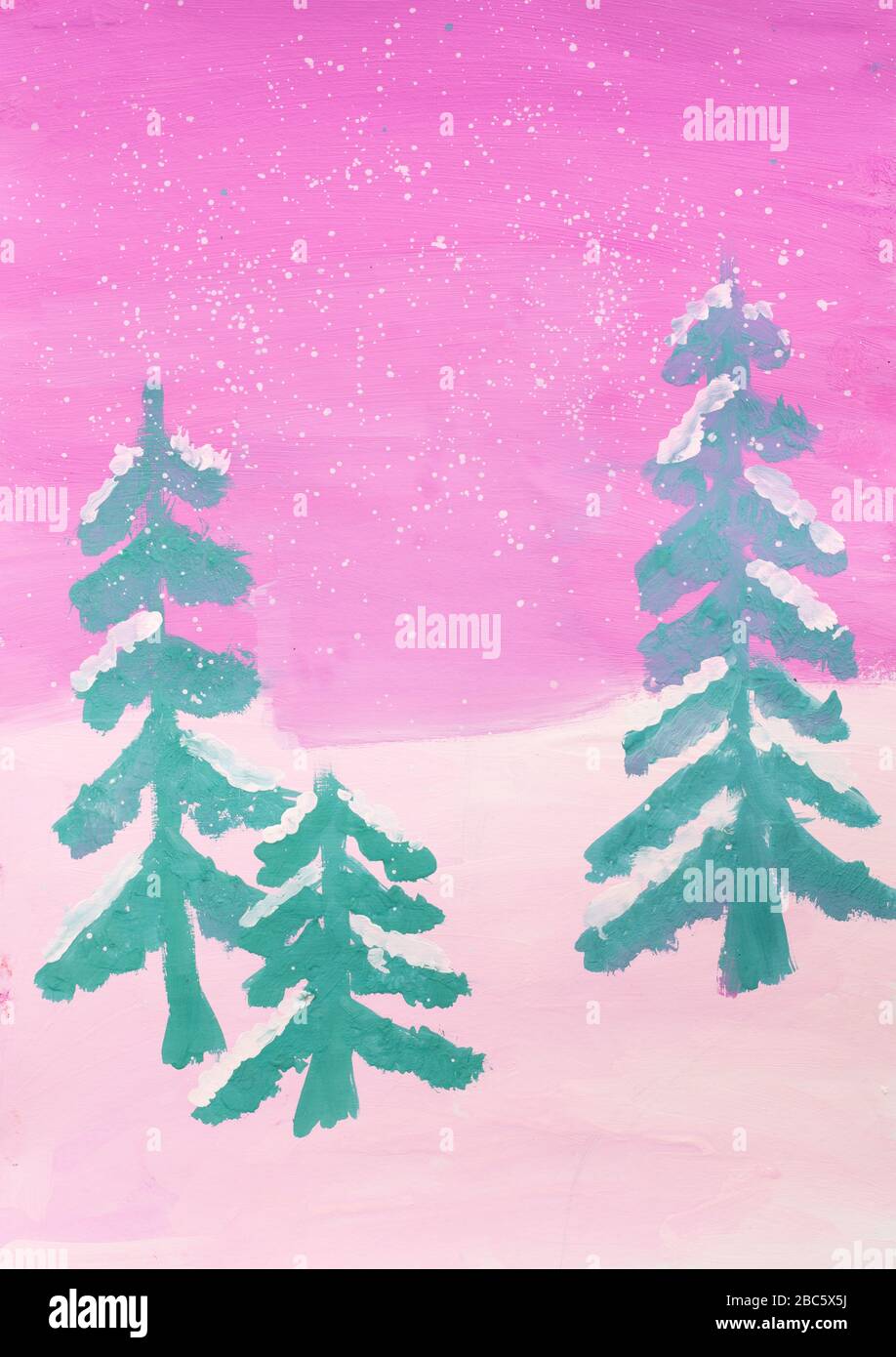Children Winter Landscape Drawing Shot Stock Photo Alamy Children Winter Landscape Drawing Shot Stock Photo Alamy