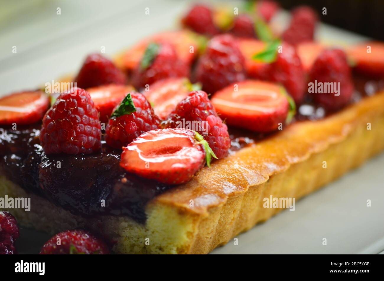 delicious italian pastry & mini cakes Stock Photo Alamy