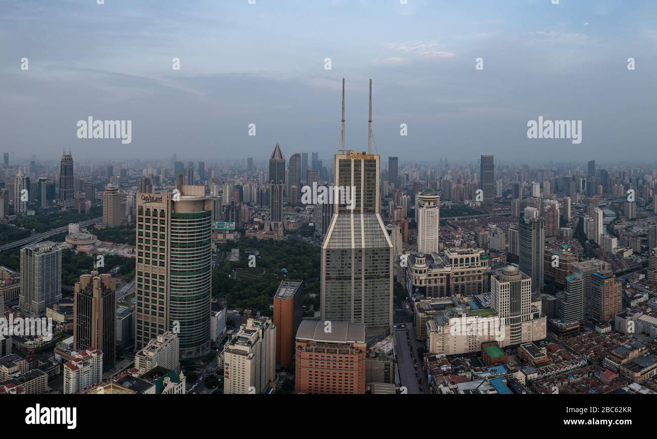 Aerial view shanghai crowd hi-res stock photography and images - Alamy
