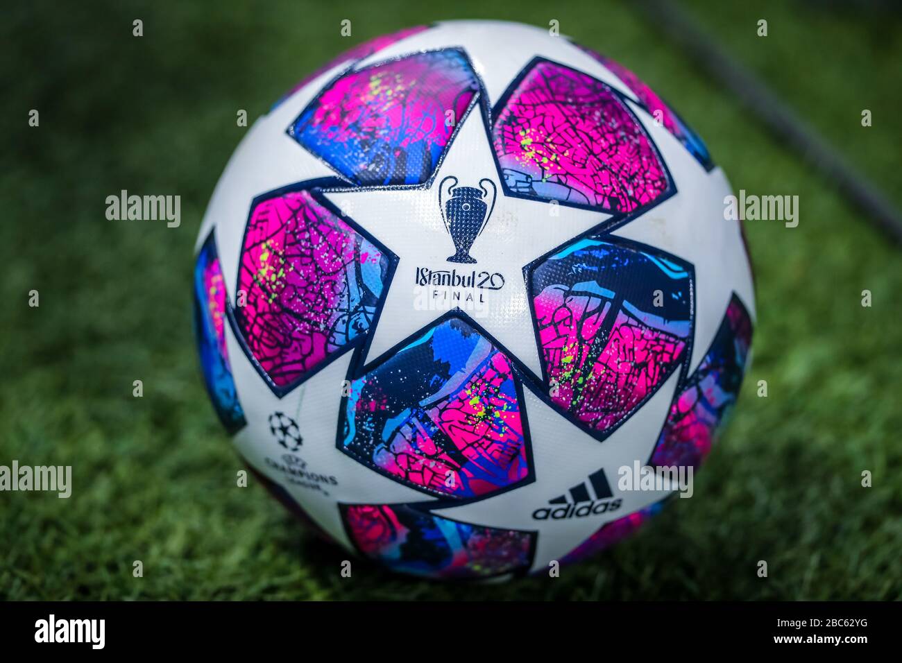 UEFA Champion League official ball Istambul 2020 final during soccer season  2019/20 symbolic images - Photo credit Fabrizio Carabelli /LM Stock Photo -  Alamy