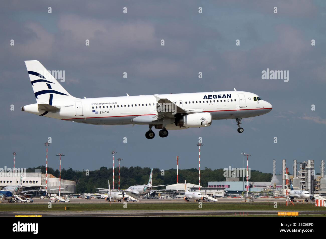 SX-DVI Aegean Airlines, Airbus A320 Photographed at Malpensa airport, Milan, Italy Stock Photo