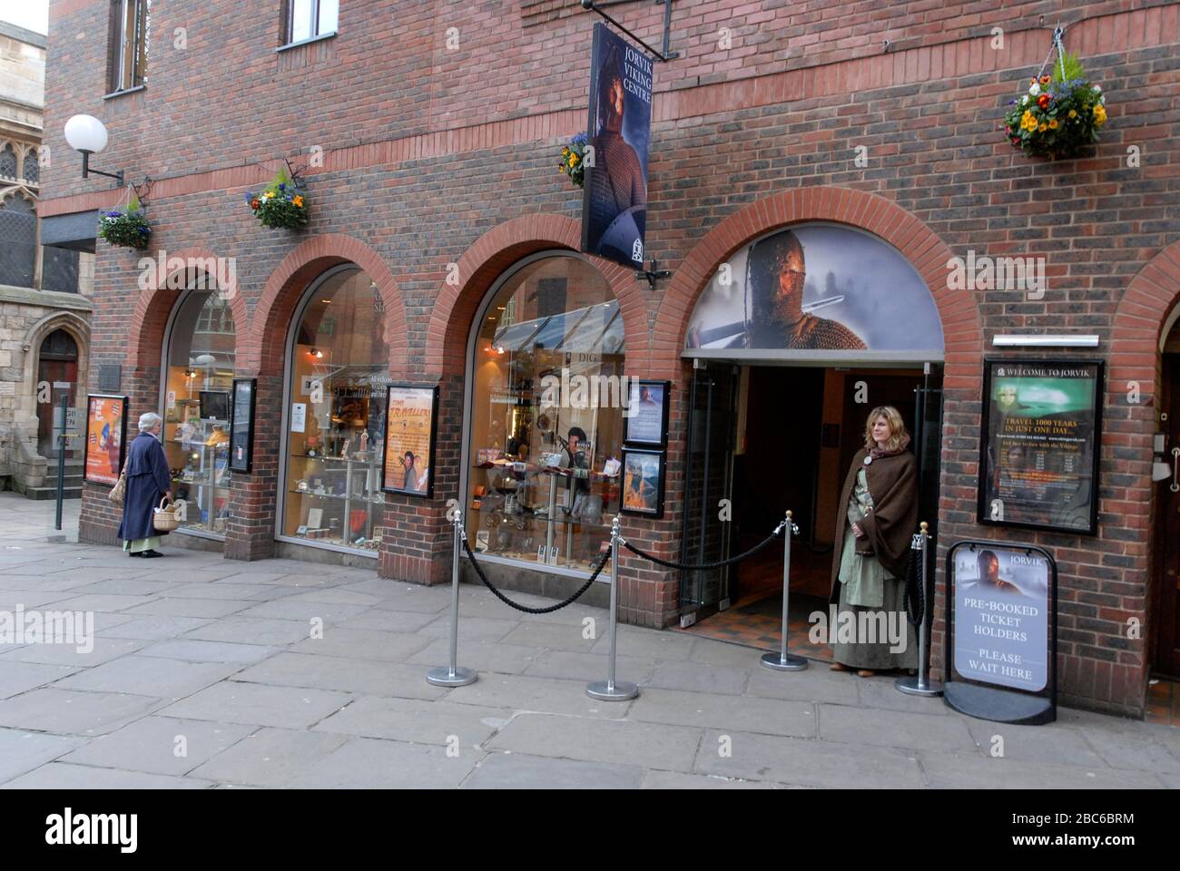 JORVIK Viking Centre (Viking museum)  in the Coppergate shopping Centre in York, Yorkshire, Britain.   The centre tells the story of life of invading Stock Photo