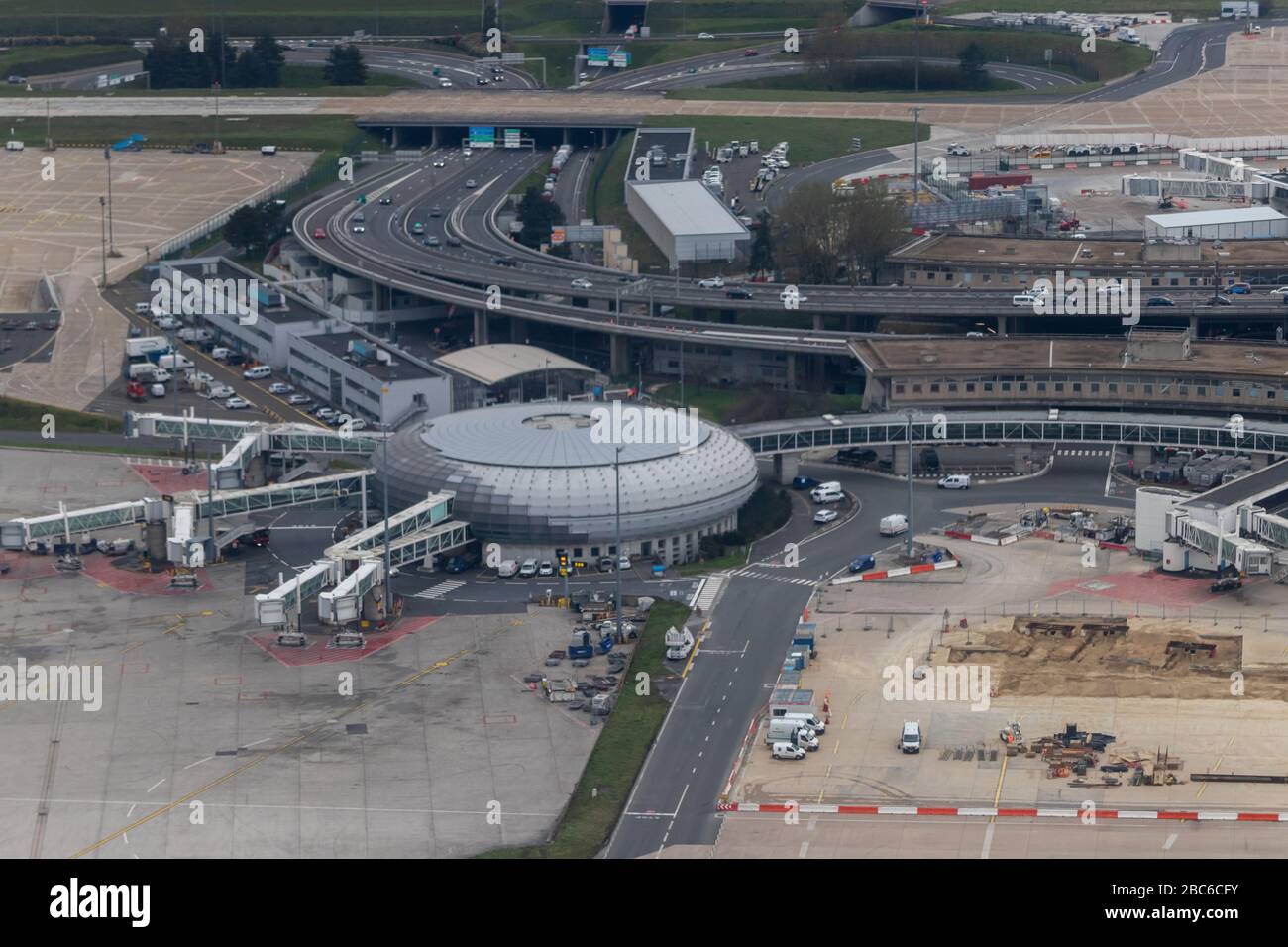 Paris, France. 4th March, 2020. Almost empty Paris Charles de Gaulle airport before the Coronavirus crisis in France Stock Photo
