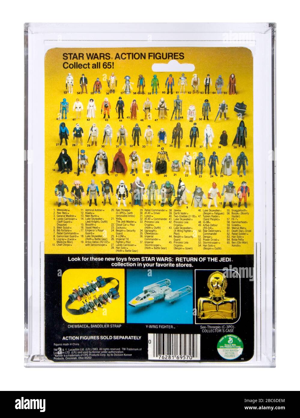 1983 Kenner Vintage Star Wars Return of The Jedi ROTJ 65 Back B