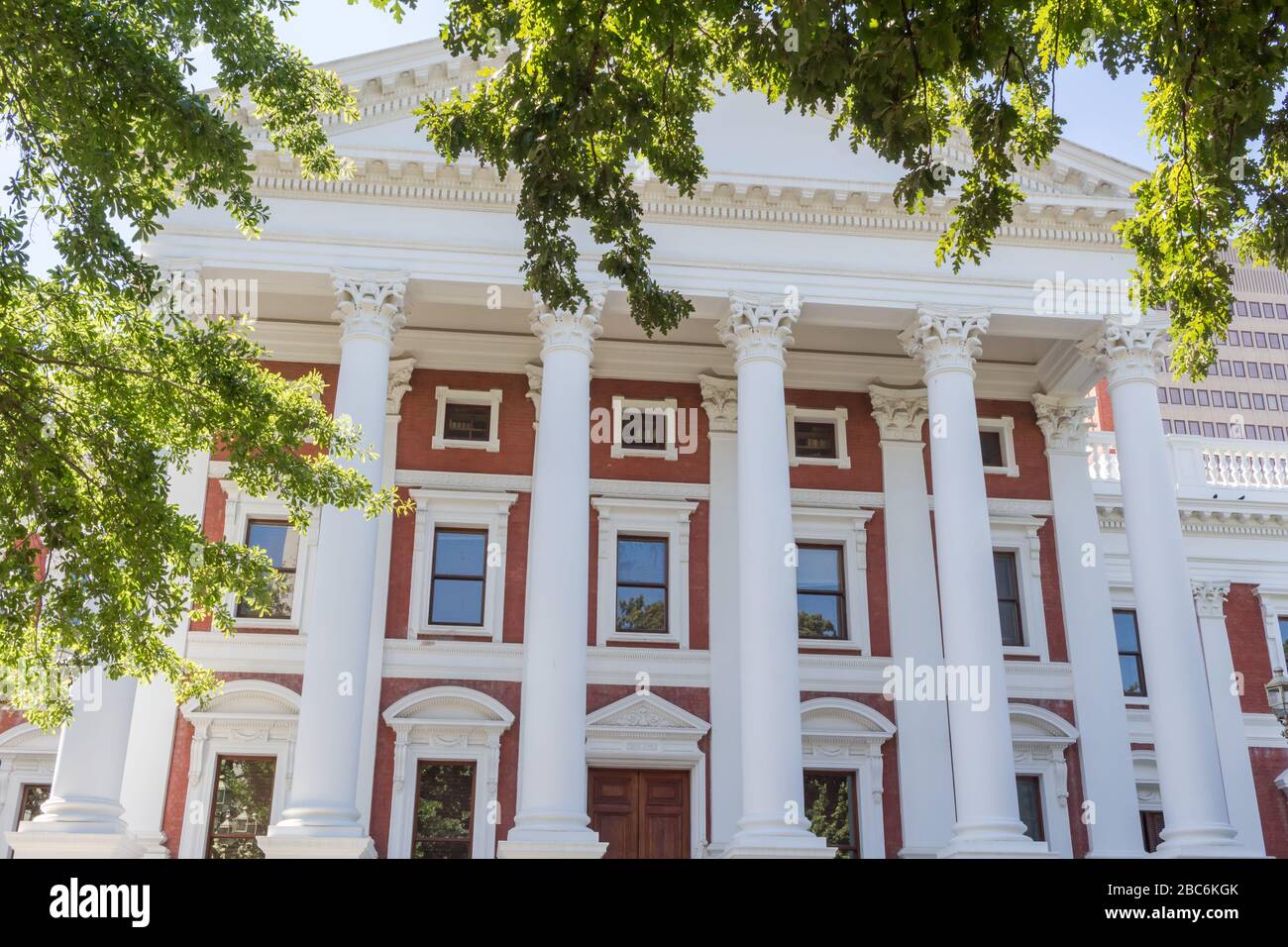 CAPE TOWN, SOUTH AFRICA - JANUARY 1 2020: Historic Parliament in Cape Town, South Africa Stock Photo