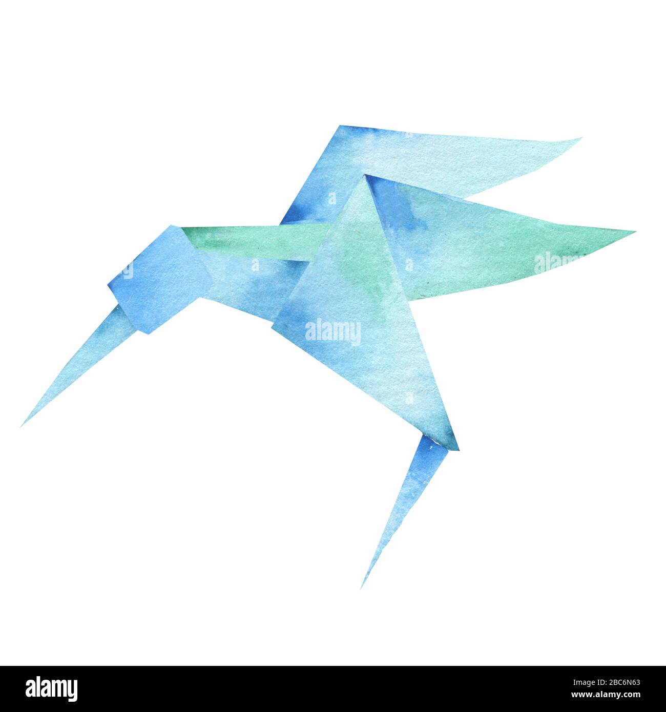 Origami paper bird isolated on white background Stock Photo - Alamy