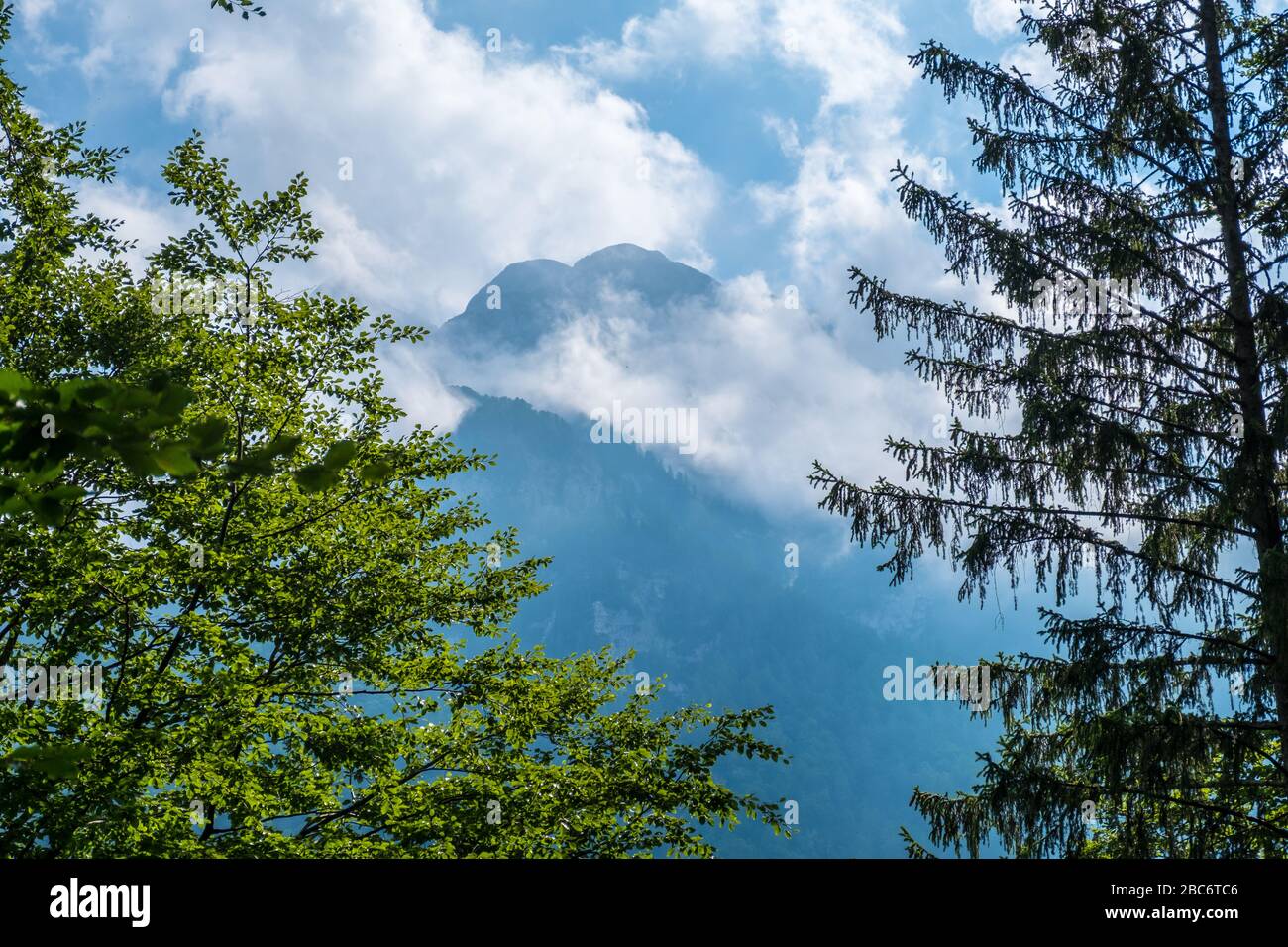 Scenic view of Alpine landscape in Triglav National Park. Julian alps, Triglav, Slovenia Stock Photo