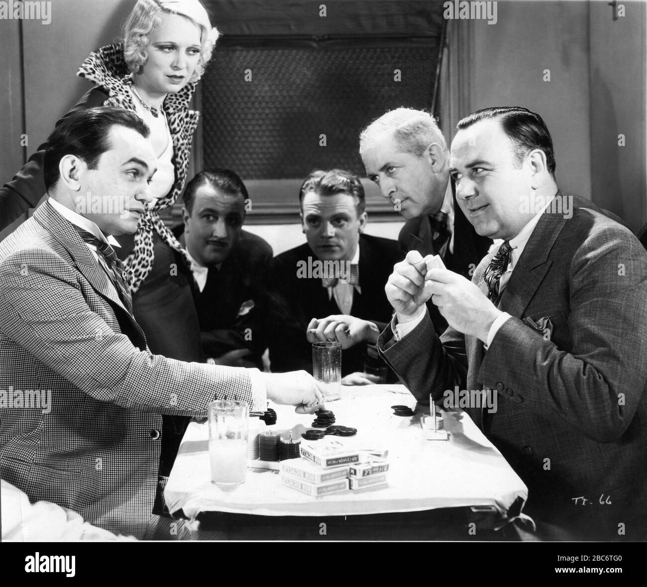 EDWARD G. ROBINSON NOEL FRANCIS and JAMES CAGNEY in SMART MONEY 1931 director ALFRED E. GREEN screen story and dialogue Kubec Glasmon and John Bright Warner Bros. Stock Photo