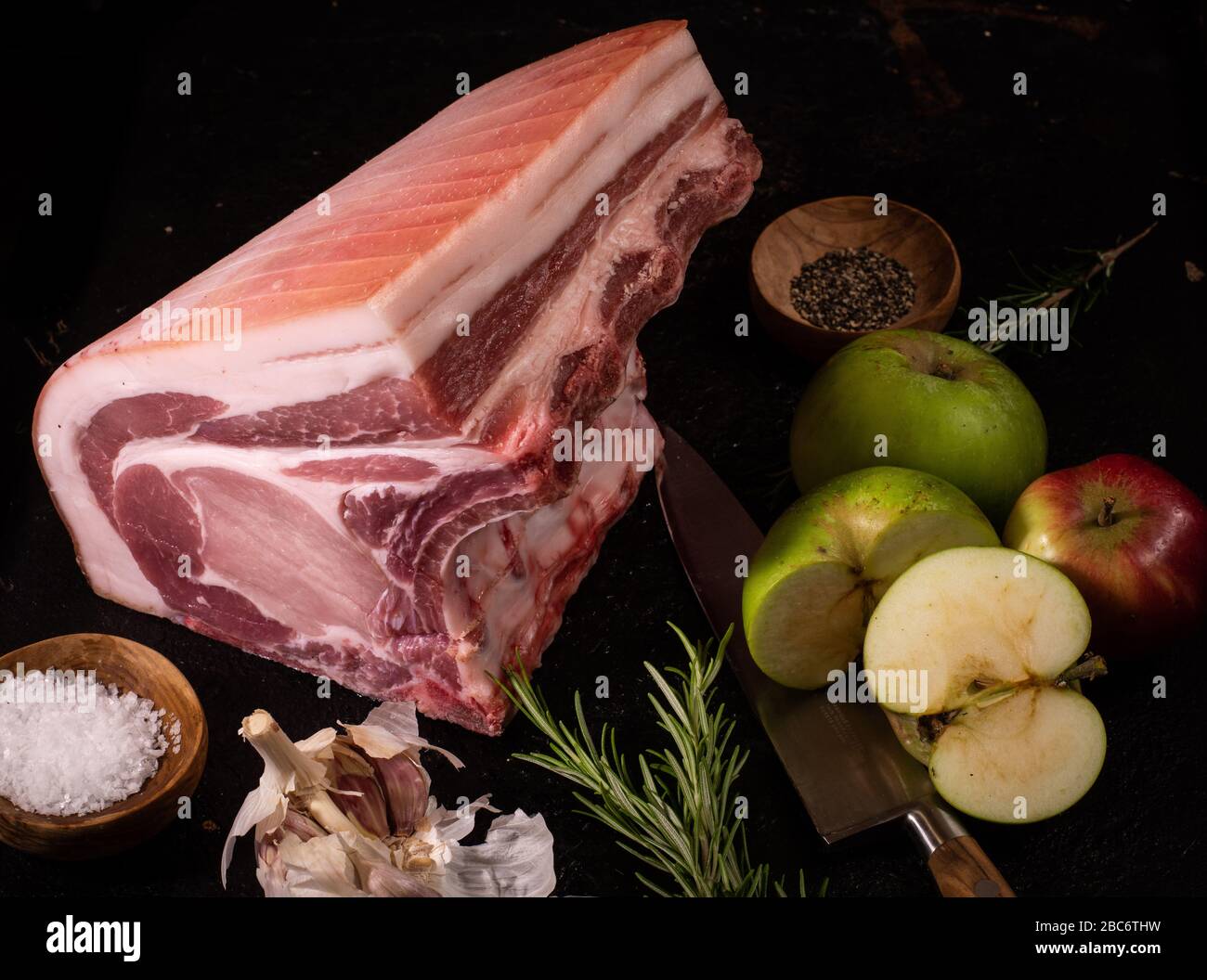 Pork Loin Roasting joint Stock Photo Alamy
