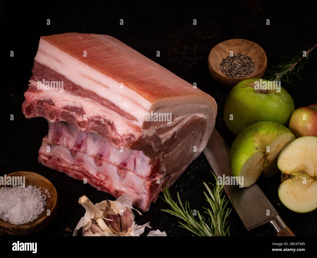 Pork Loin Roasting joint Stock Photo Alamy