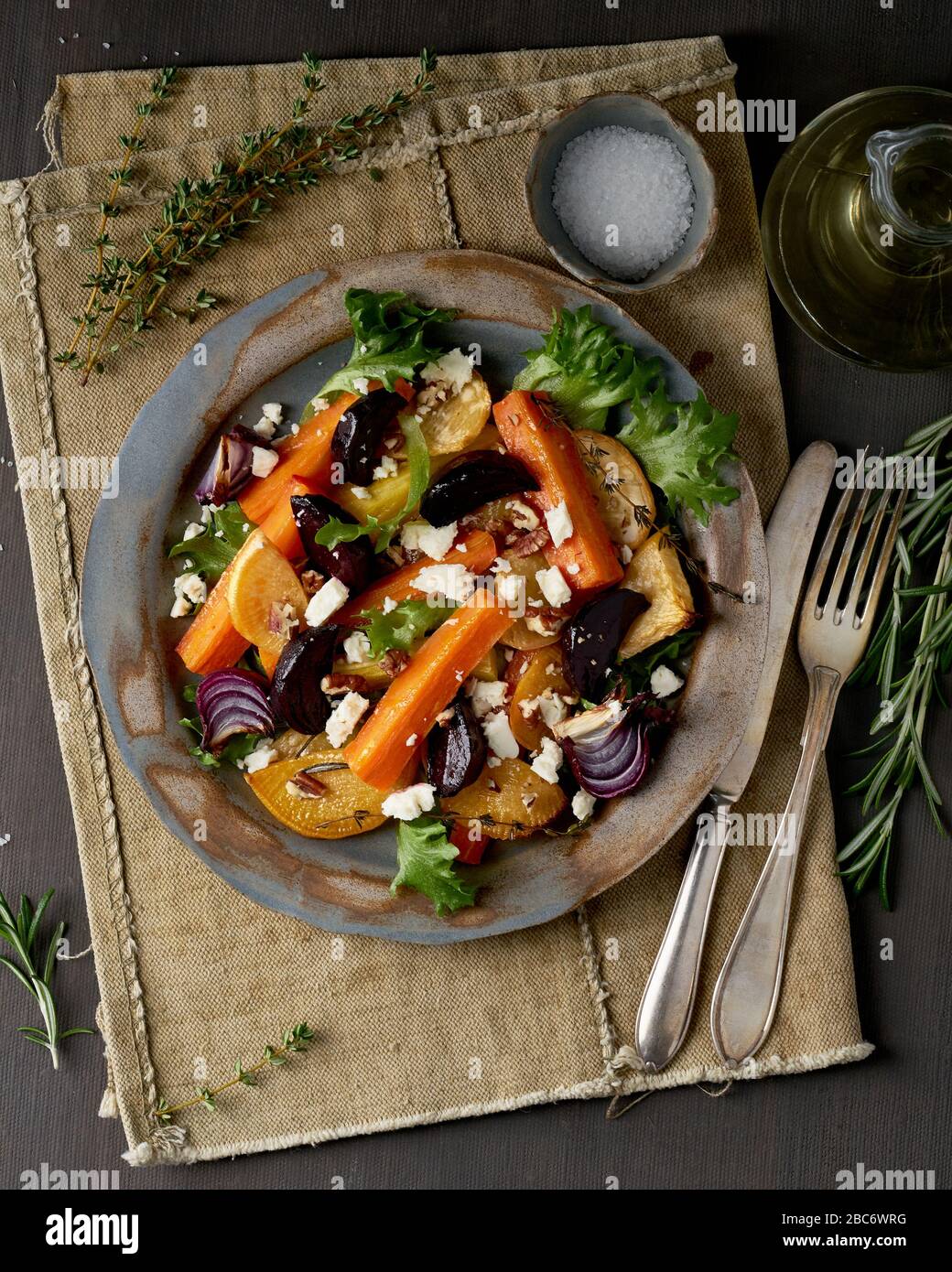 Photo inspiration: Visual Reference: Vegetarian Salad Sheep Cheese Baked Roasted Vegetables Keto Ketogenic Dash