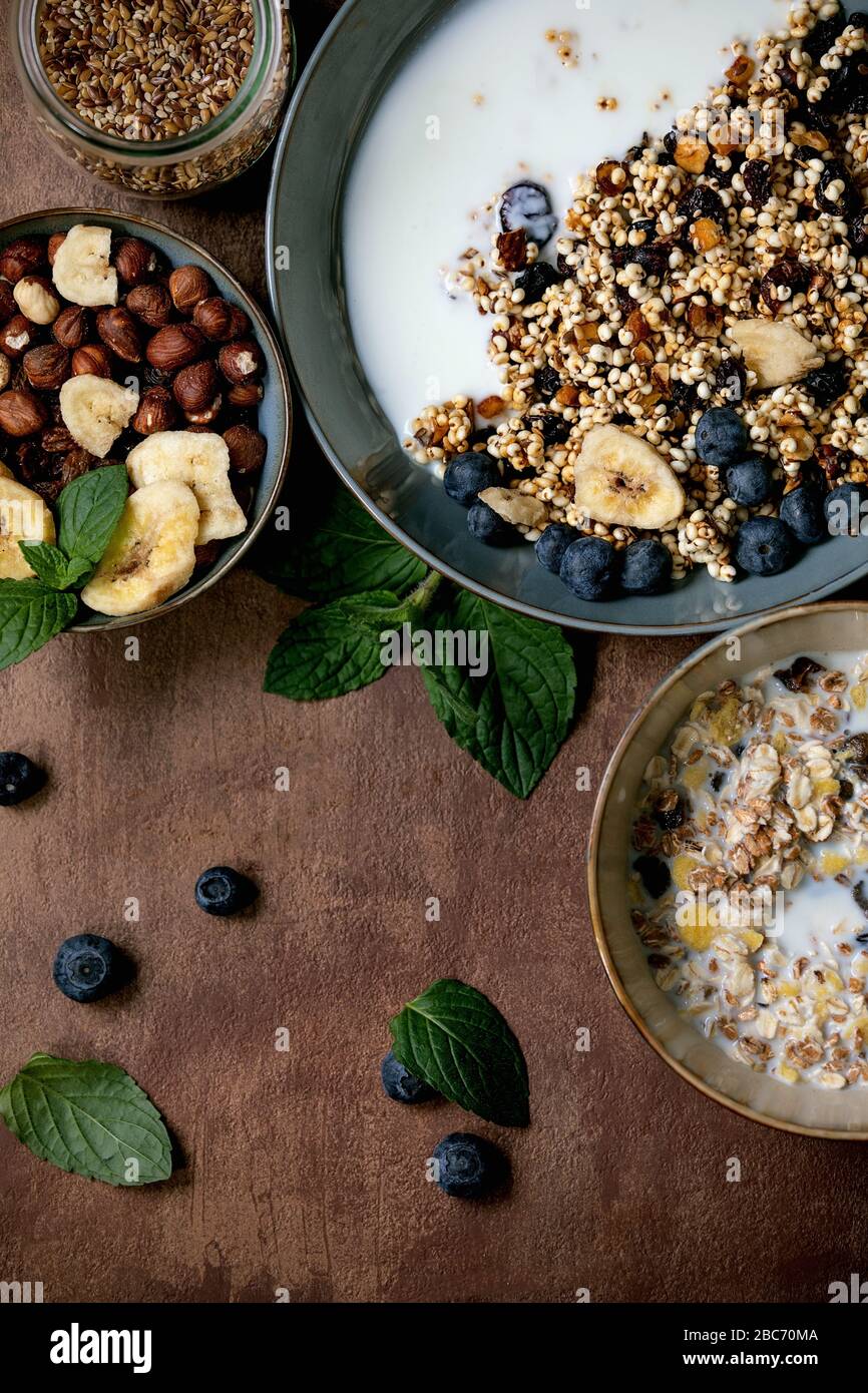 Homemade puffed millet granola Stock Photo Alamy