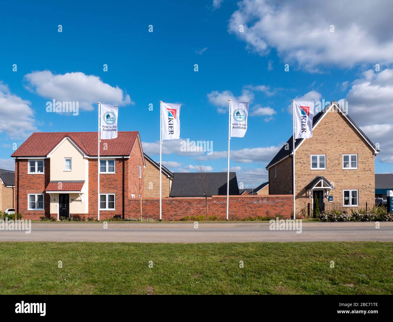 New houses for sale on a new property development in Willingham