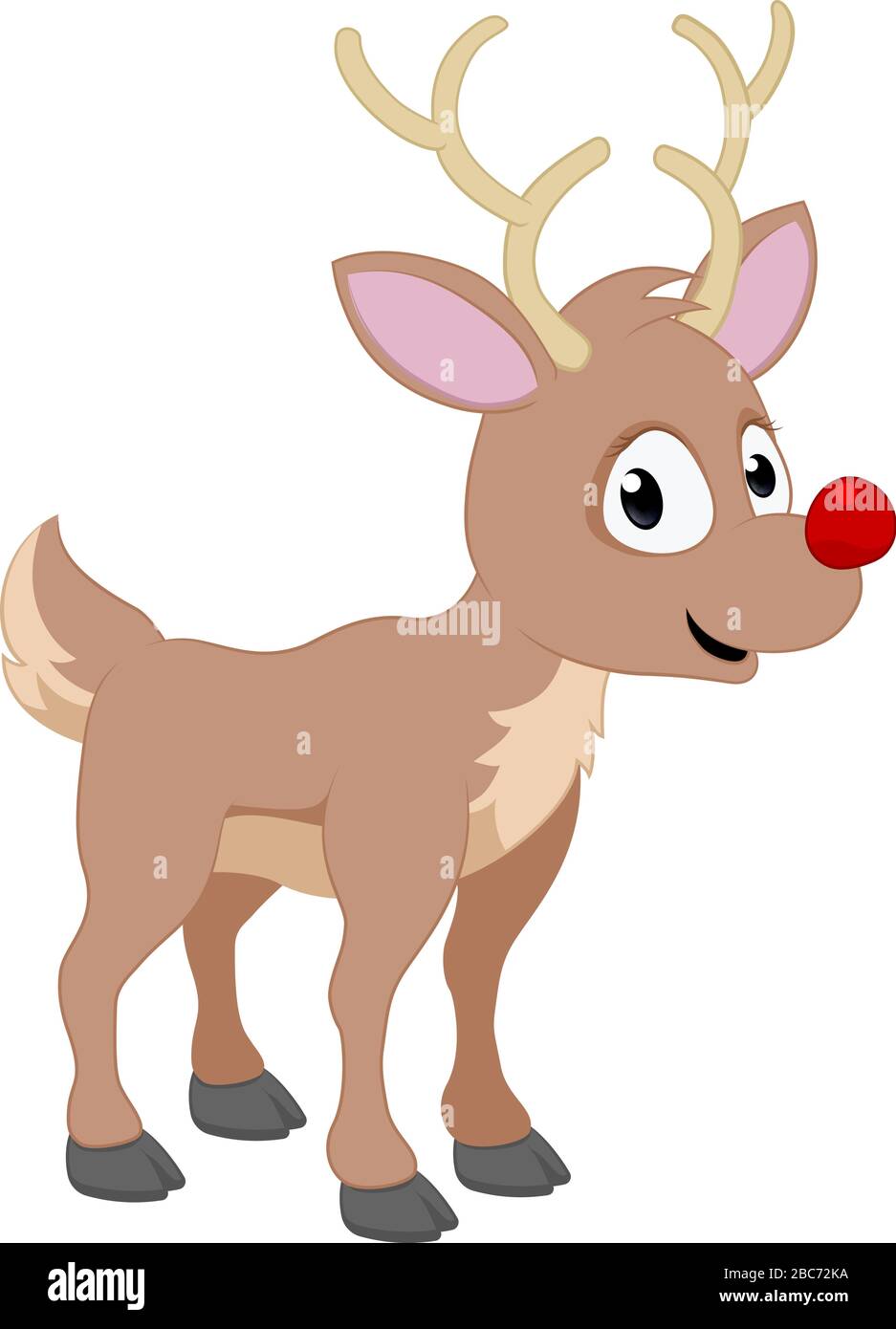 Reindeer Christmas Cartoon Santa Deer Stock Vector Image & Art - Alamy
