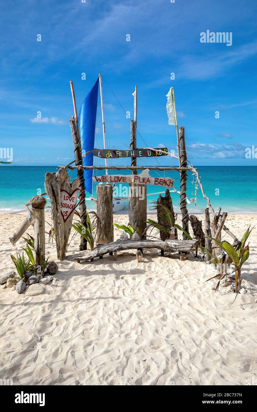 Image Puka image beautiful - Boracay Island beautiful beach puka shell beach, Philippines Stock ...