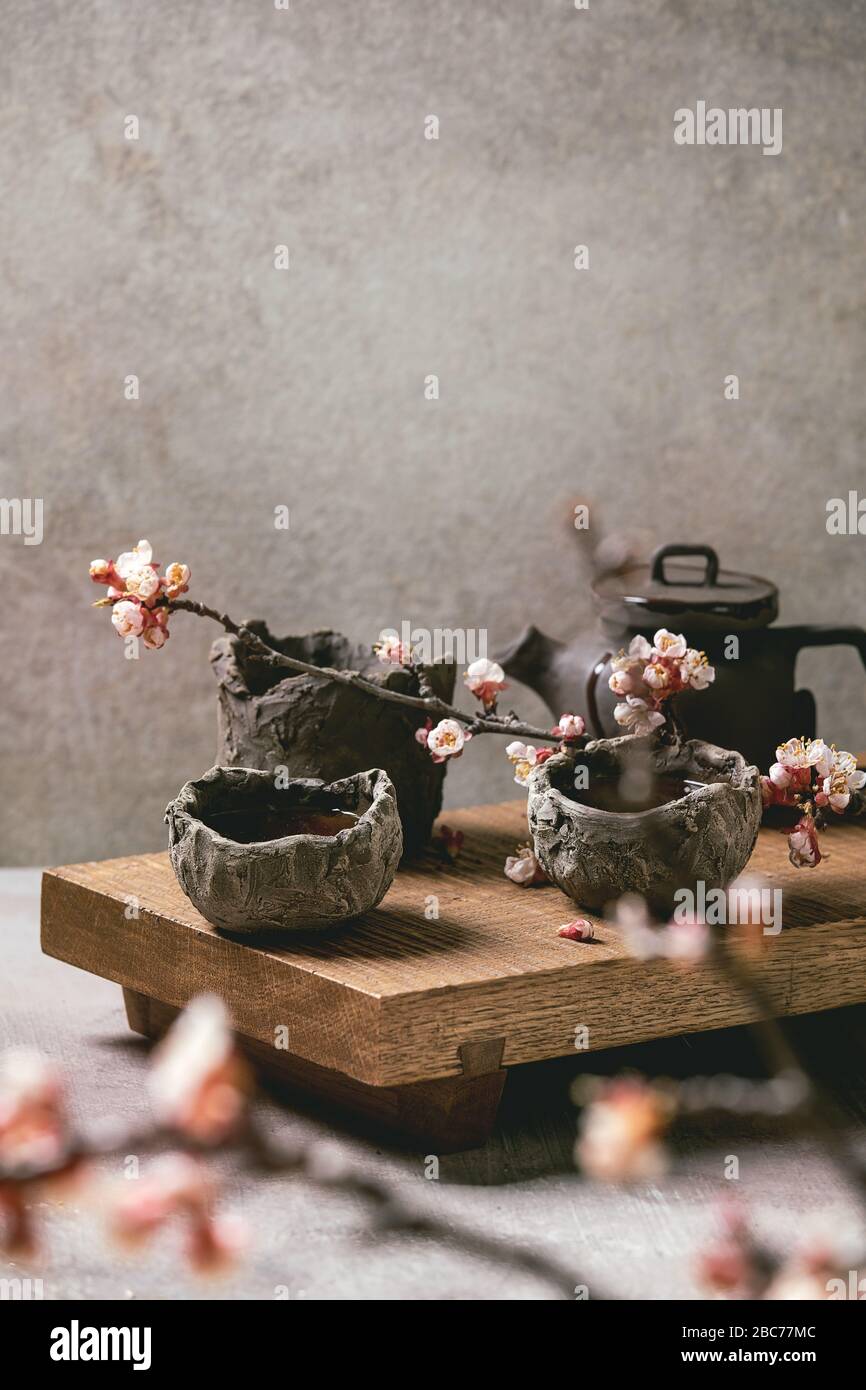 Tea drinking wabi sabi style Stock Photo Alamy