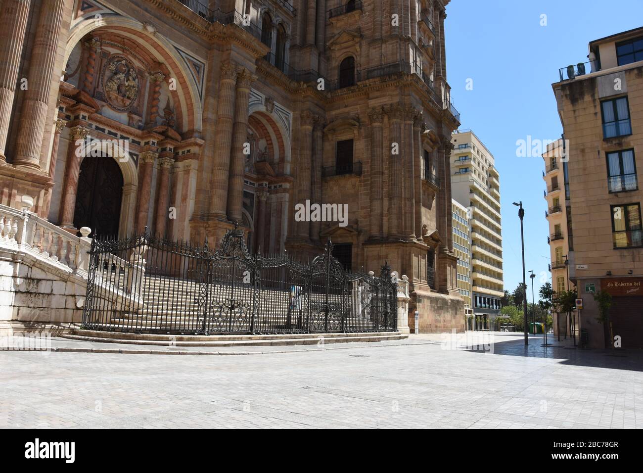 Malaga Spain City Centre Coronavirus Stock Photo