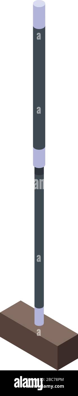 Croquet mallet icon, isometric style Stock Vector