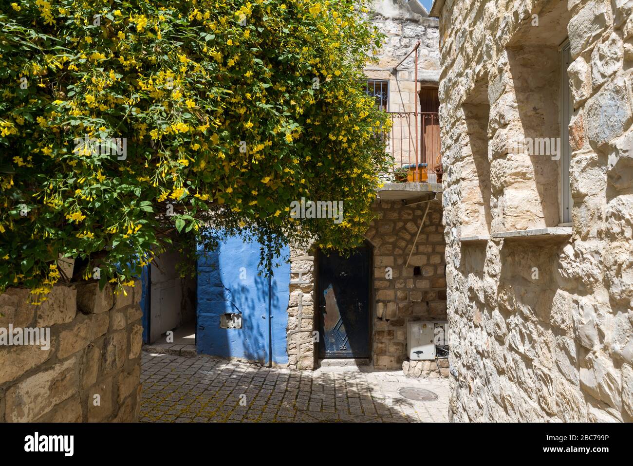 Visiting Safed in Galilee, Northern Israel Stock Photo