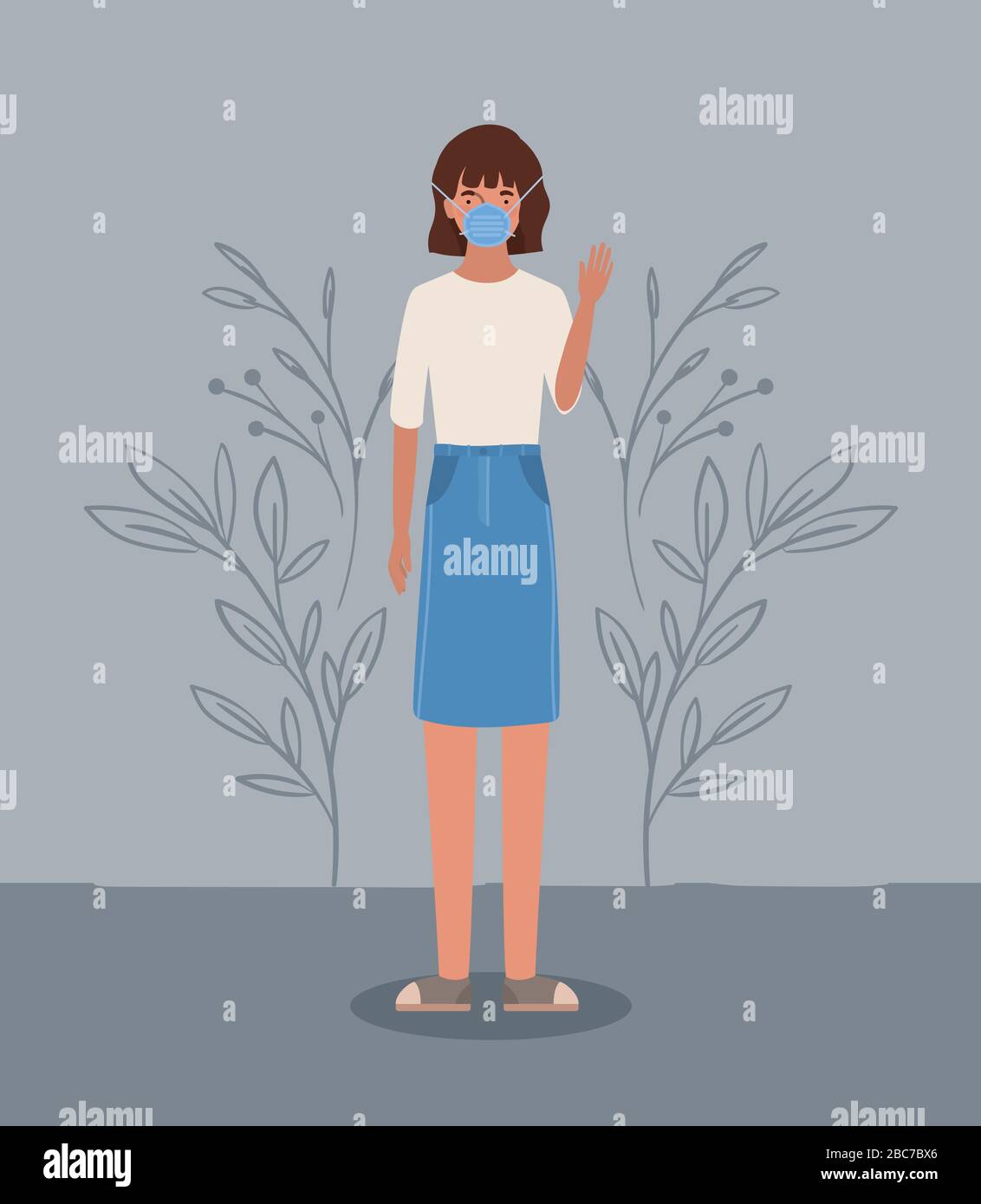 Avatar woman with mask vector design Stock Vector Image & Art - Alamy