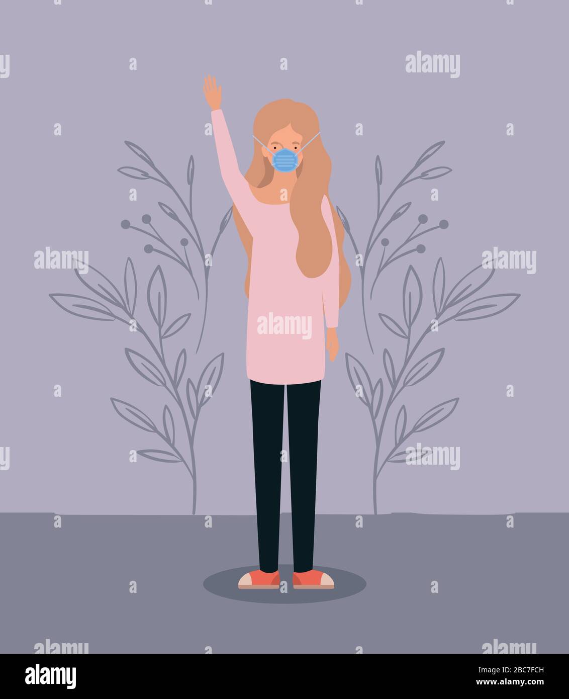 Avatar woman with mask vector design Stock Vector Image & Art - Alamy