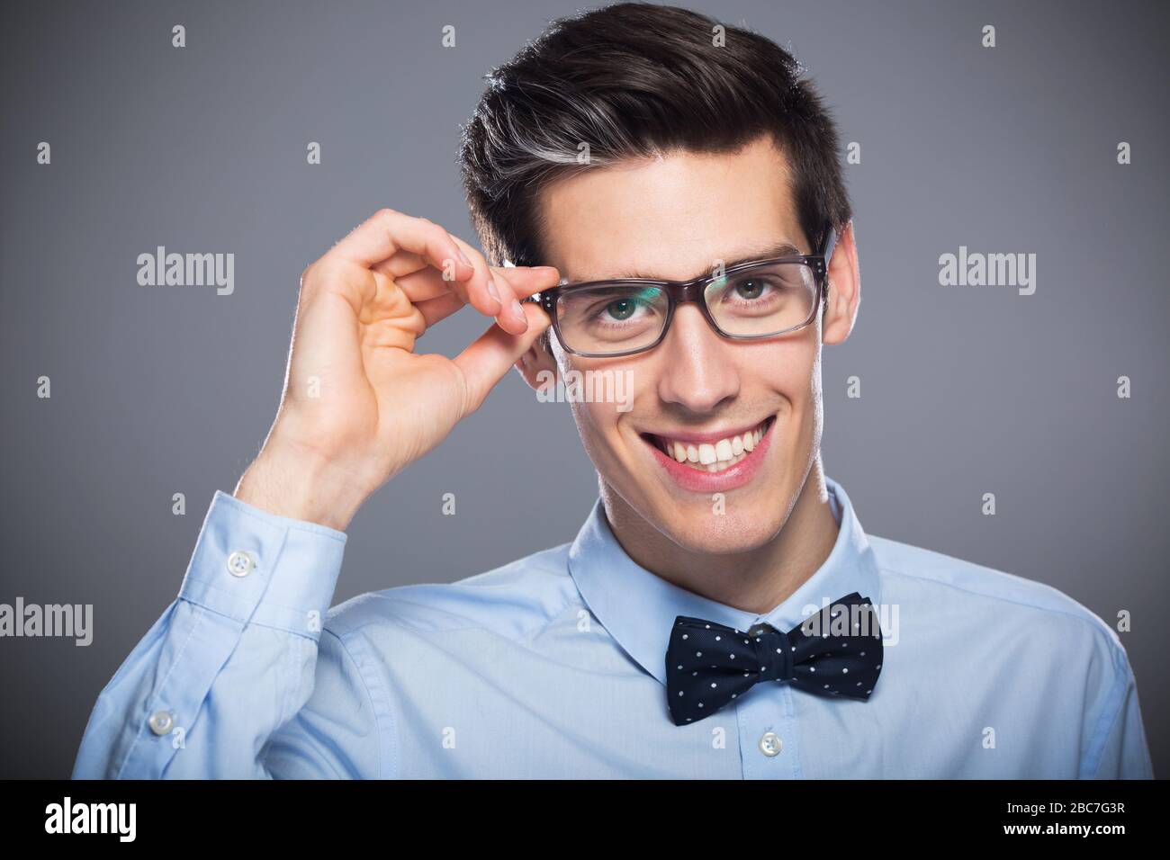 Young man smiling Stock Photo