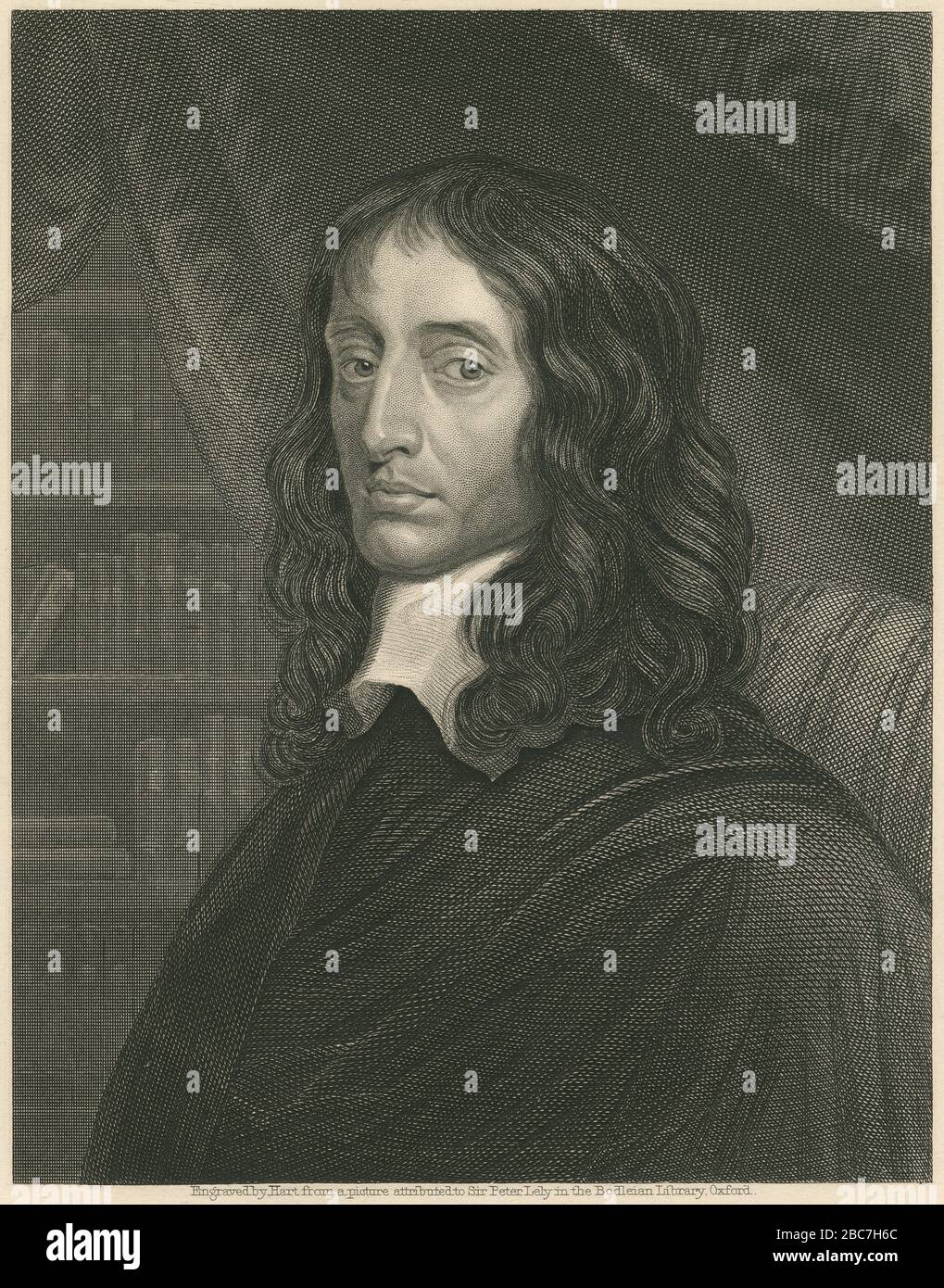 Antique engraving, John Selden. John Selden (1584-1654) was an English jurist, a scholar of England's ancient laws and constitution and scholar of Jewish law. SOURCE: ORIGINAL ENGRAVING Stock Photo