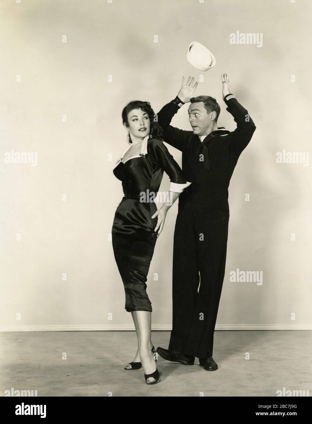 American actors Gene Kelly and Kathryn Grayson in the movie Anchors Aweigh, USA 1945 Stock Photo