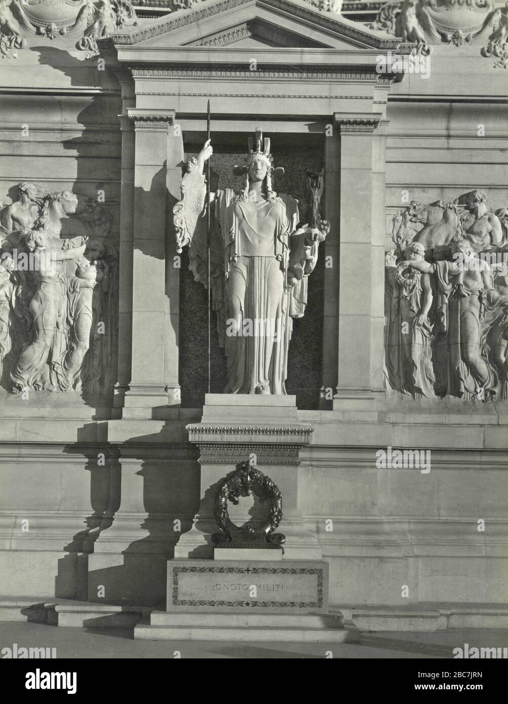Memorial to Victor Emmanuel, Tomb of the Unknown Soldier, detail, Rome, Italy 1920s Stock Photo