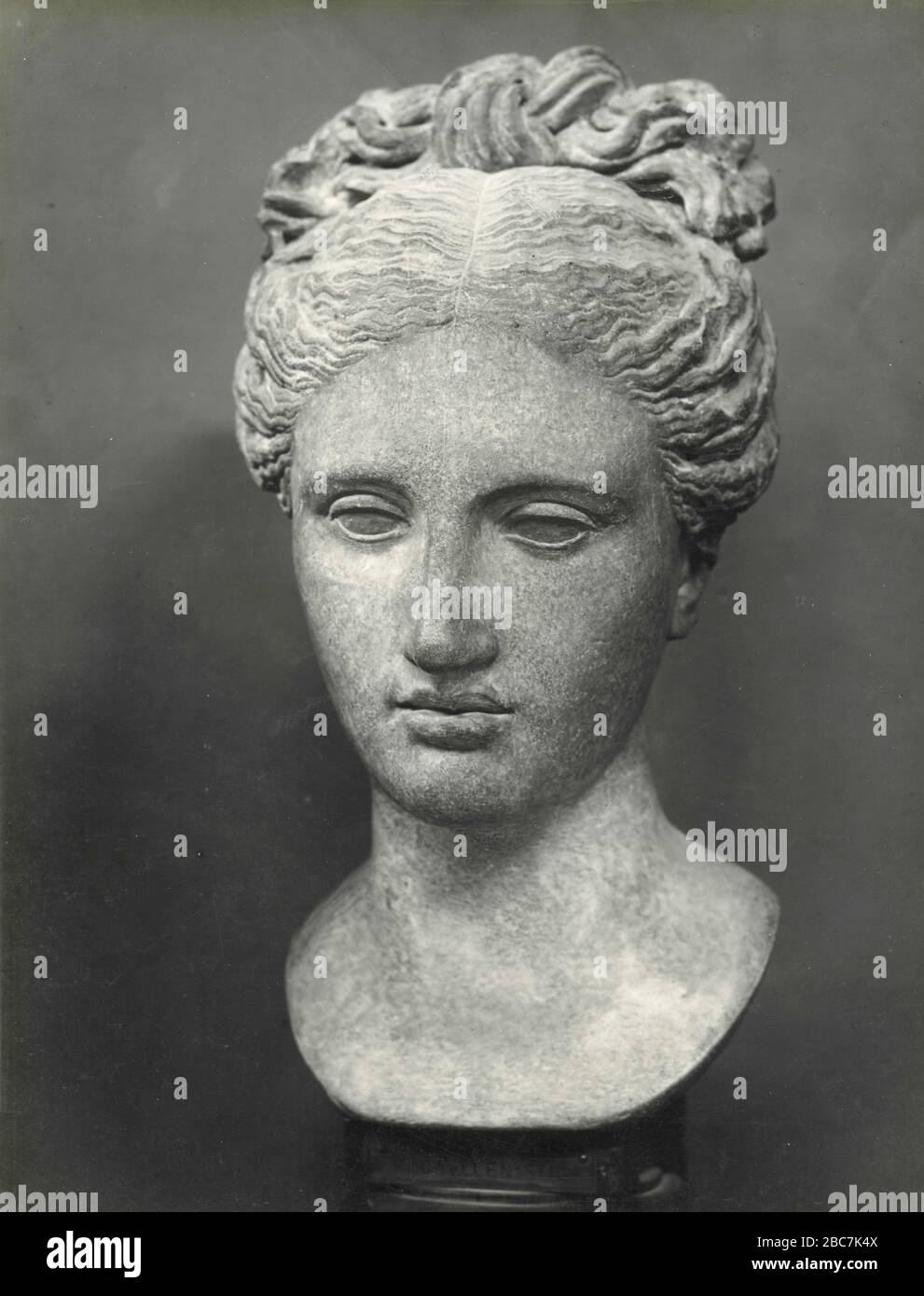 Head of Venus, Greek marble sculpture, Barracco Museum, Rome, Italy 1920s Stock Photo