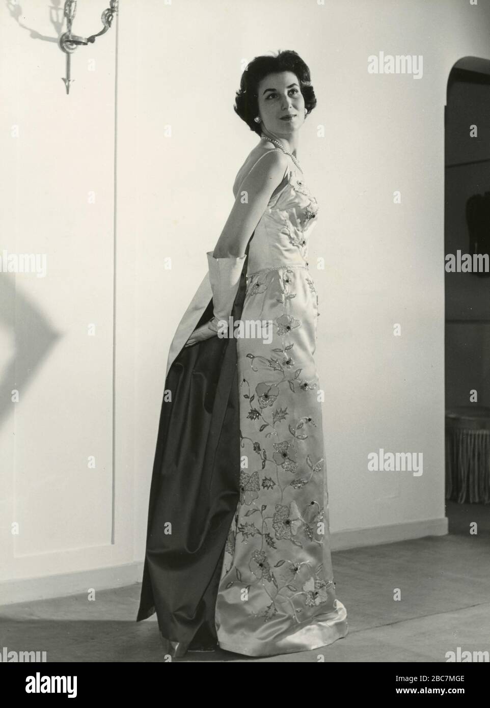 green emerald velvet dress Vintage 1960s Evening Gown Haute Couture Strapless Dress in Black Silk by Frank Oujezdsky Montreal