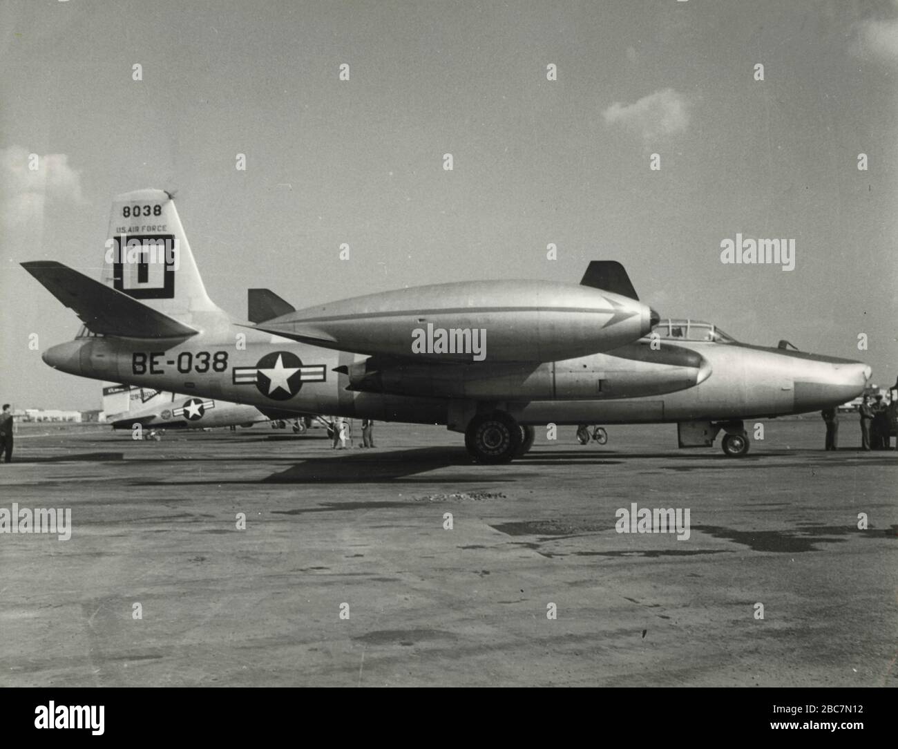 Us Air Force aircraft Lockheed P-80 Shooting Star, 1950s Stock Photo