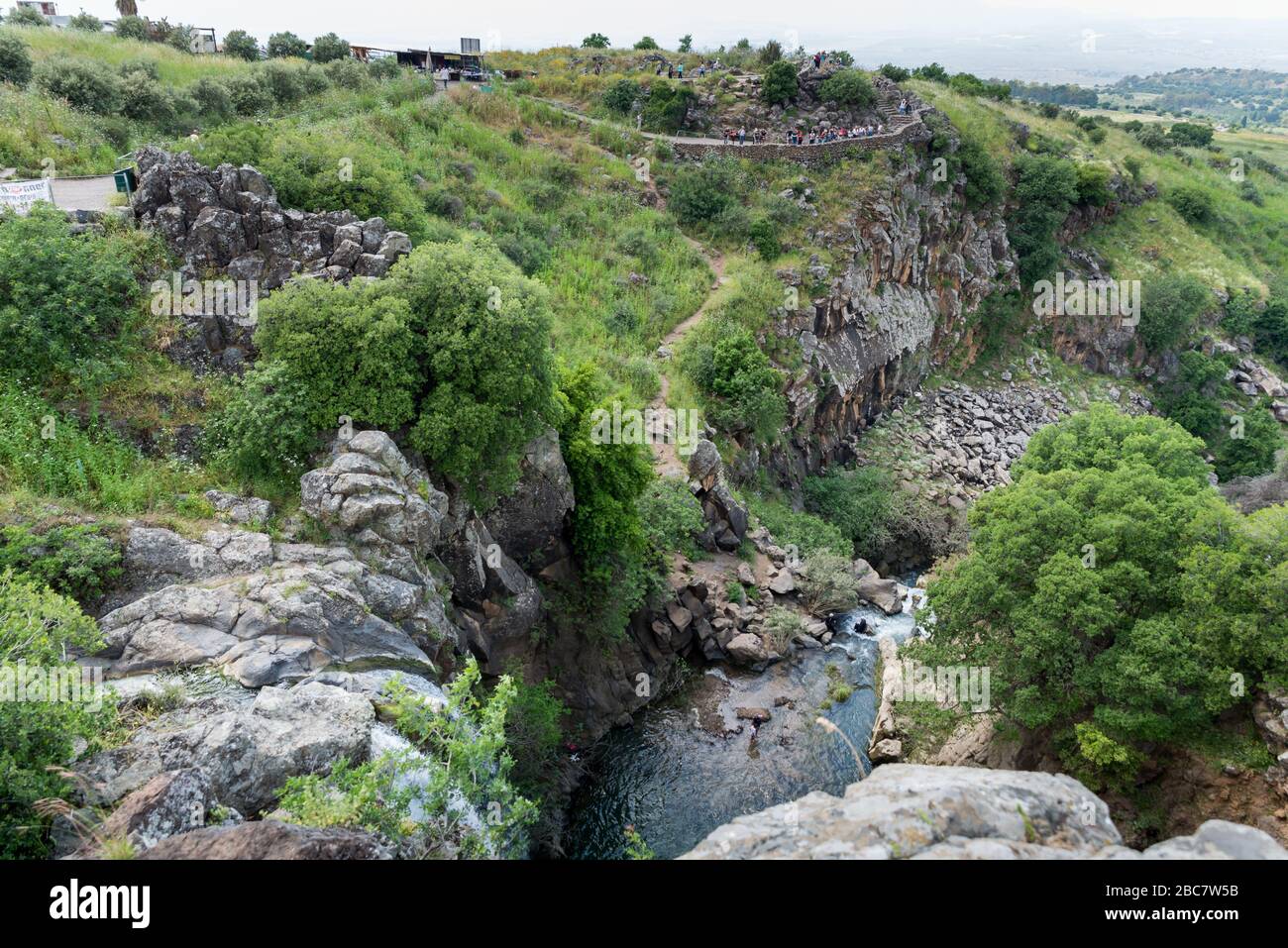 Saar Falls at Golan, Northern Israel Stock Photo