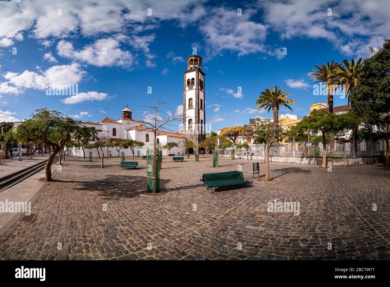 View of the Church of the Immaculate Conception, Iglesia-Parroquia Matriz de Nuestra Señora de La Concepción Stock Photo