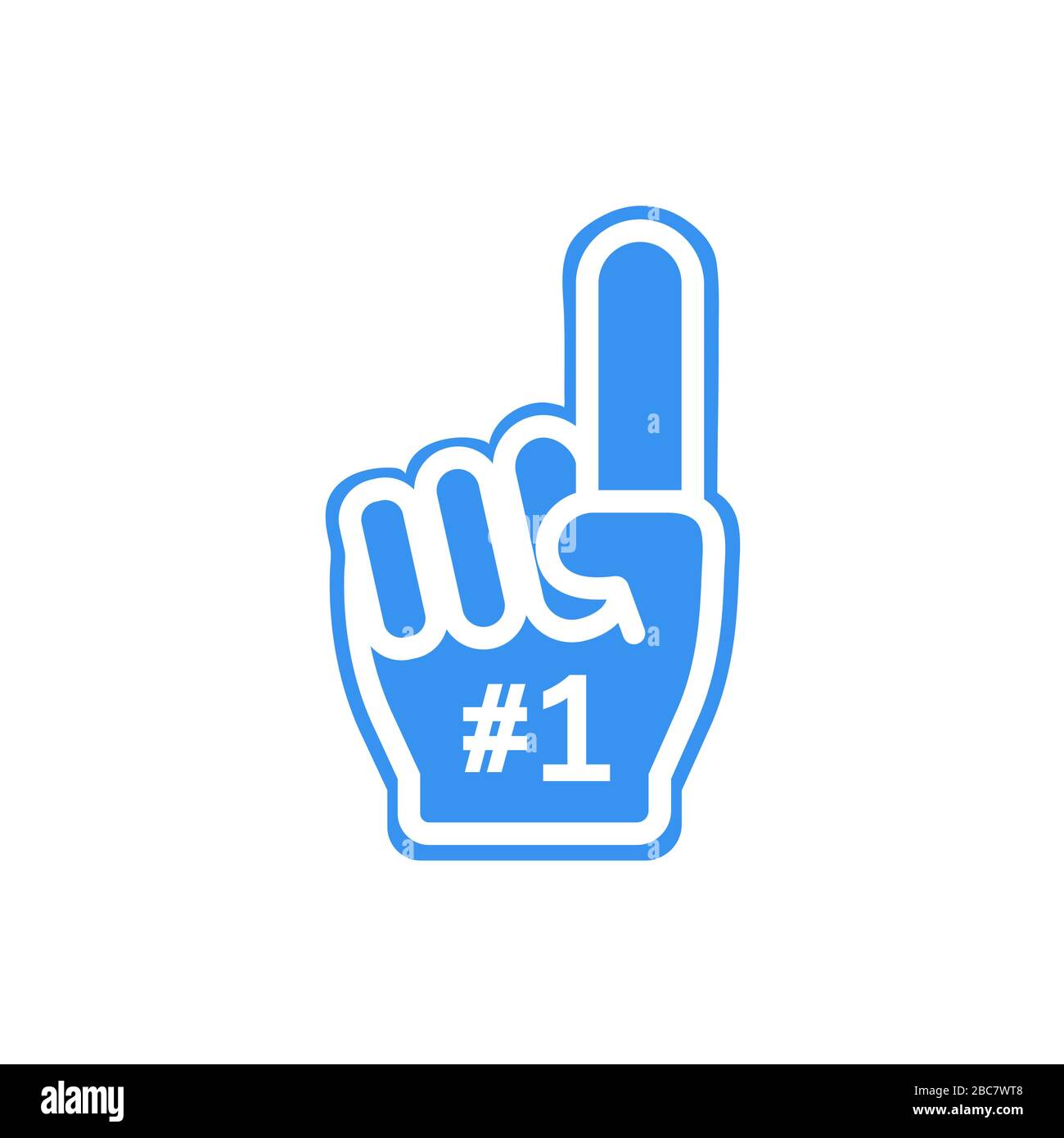 Fan Number One Vector Illustration on white back Stock Vector Image