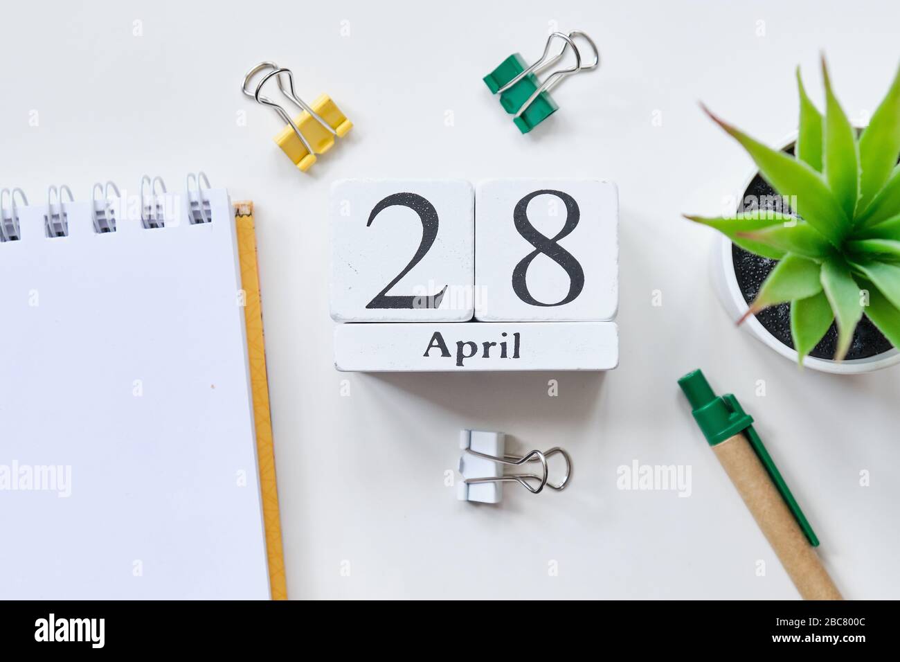 April 28, on a white background made of numbers and letters. Calendar Stock  Photo - Alamy