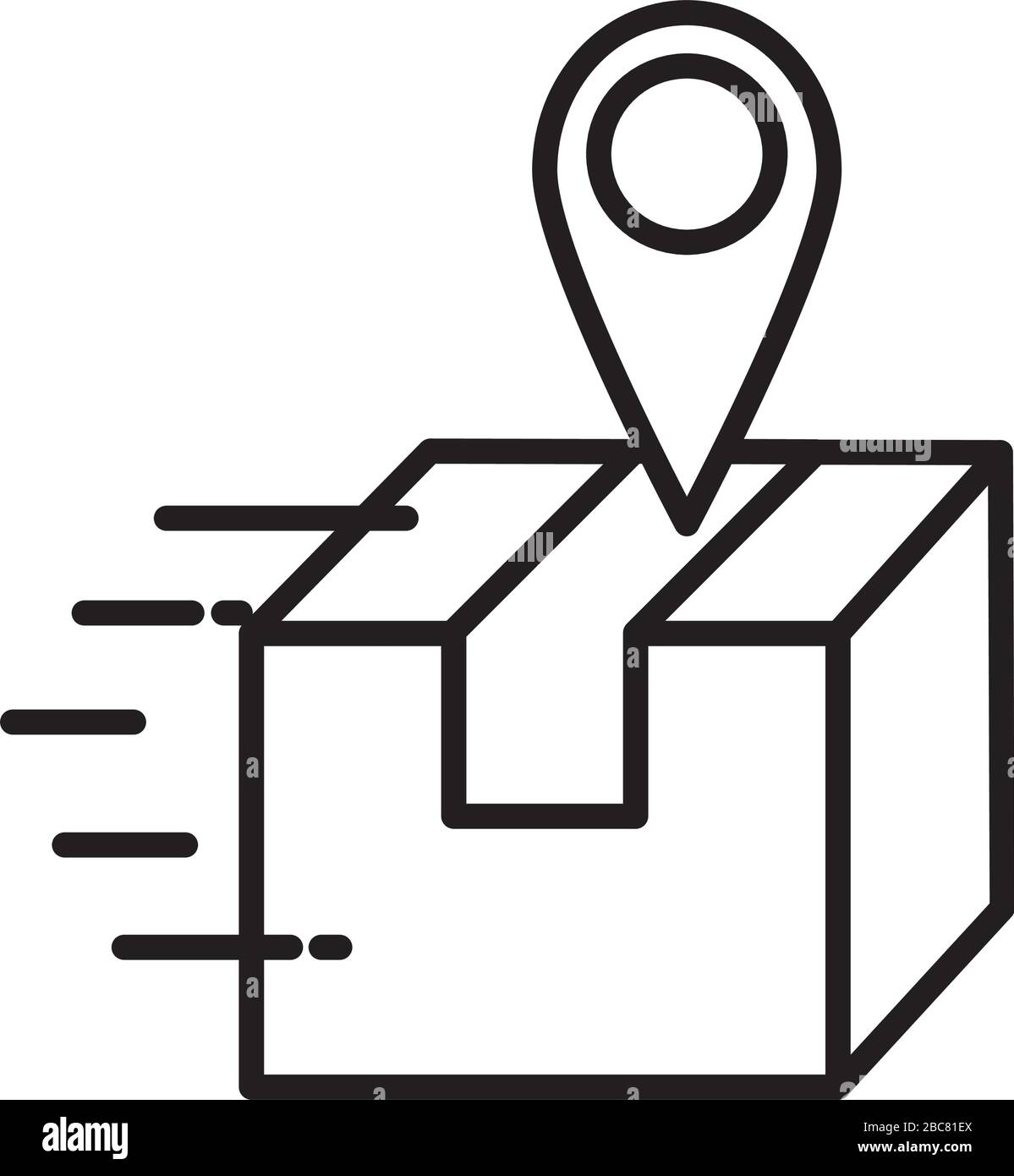 Delivery box line style icon vector design Stock Vector Image & Art - Alamy
