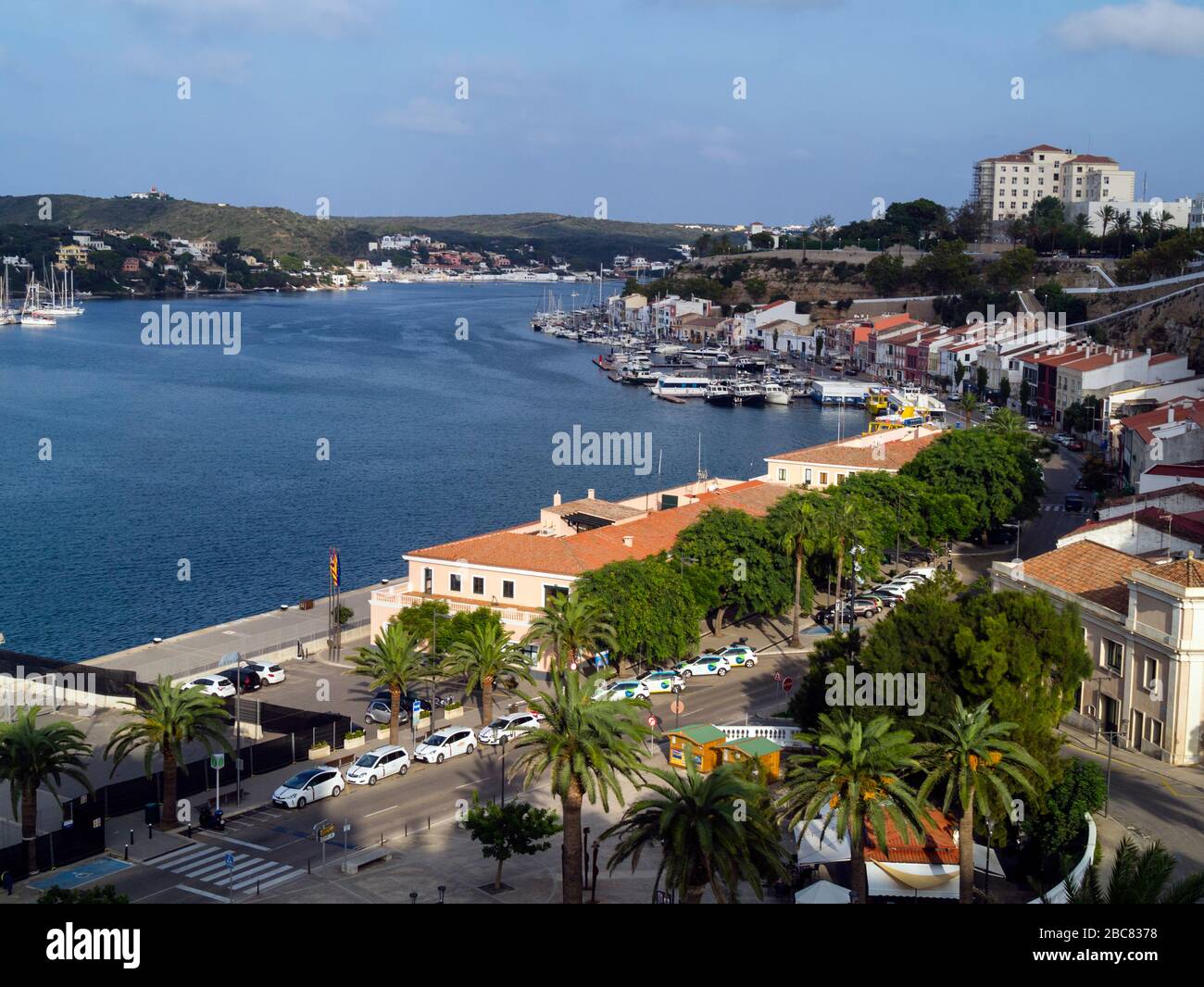 Mahon is the capital city and main port of Menorca,Balearic Islands,Spain,Europe Stock Photo