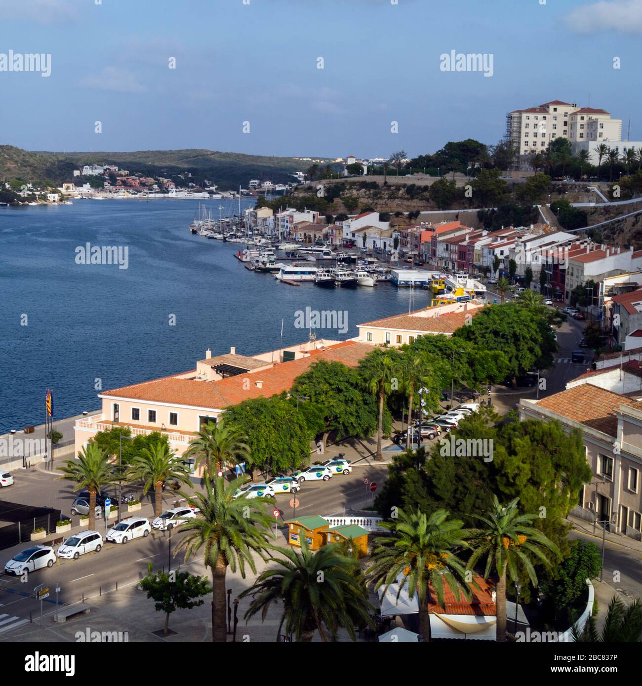 Mahon is the capital city and main port of Menorca,Balearic Islands,Spain,Europe Stock Photo