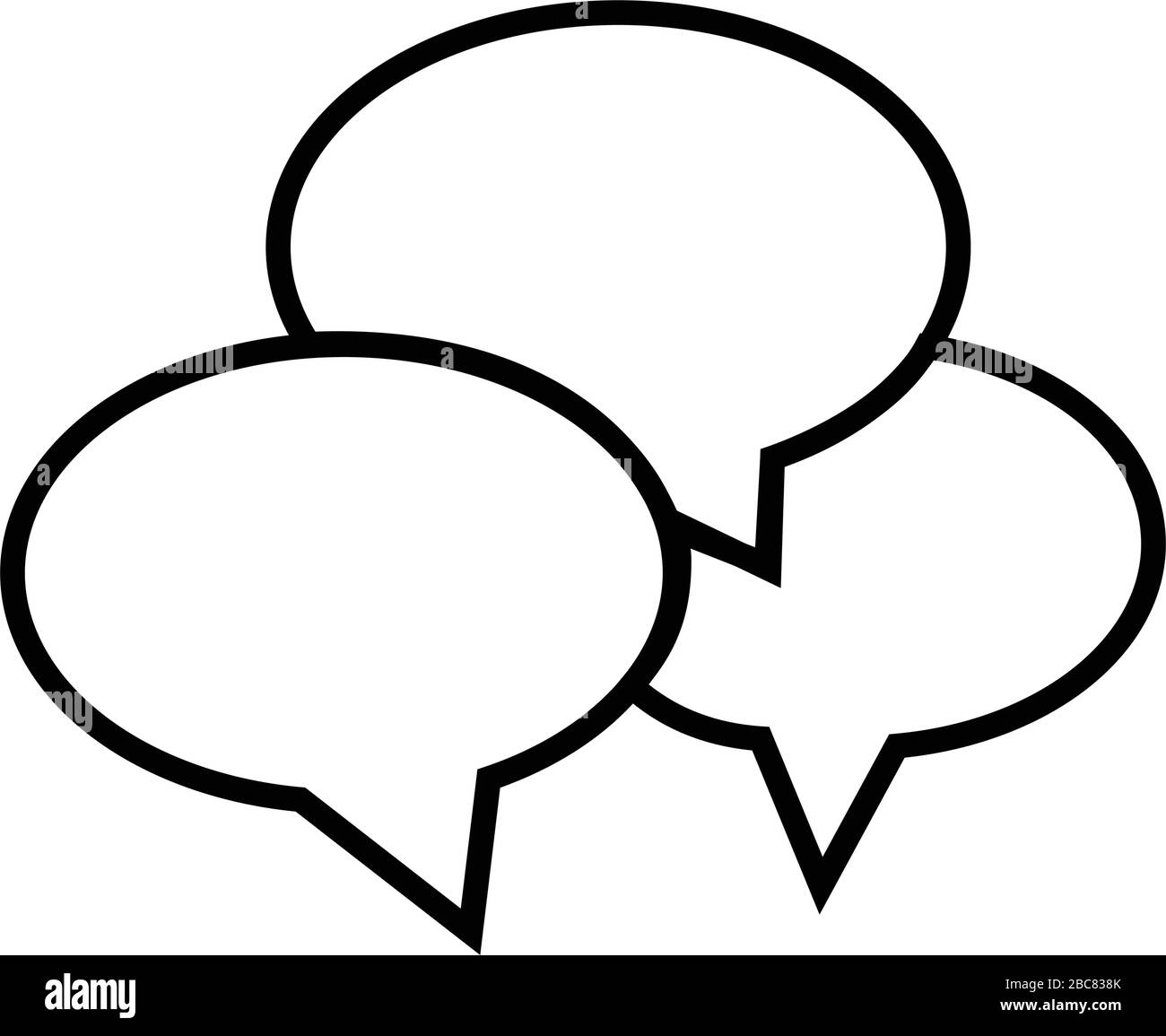 Speech bubble line icon communication vector illustration Stock Vector ...