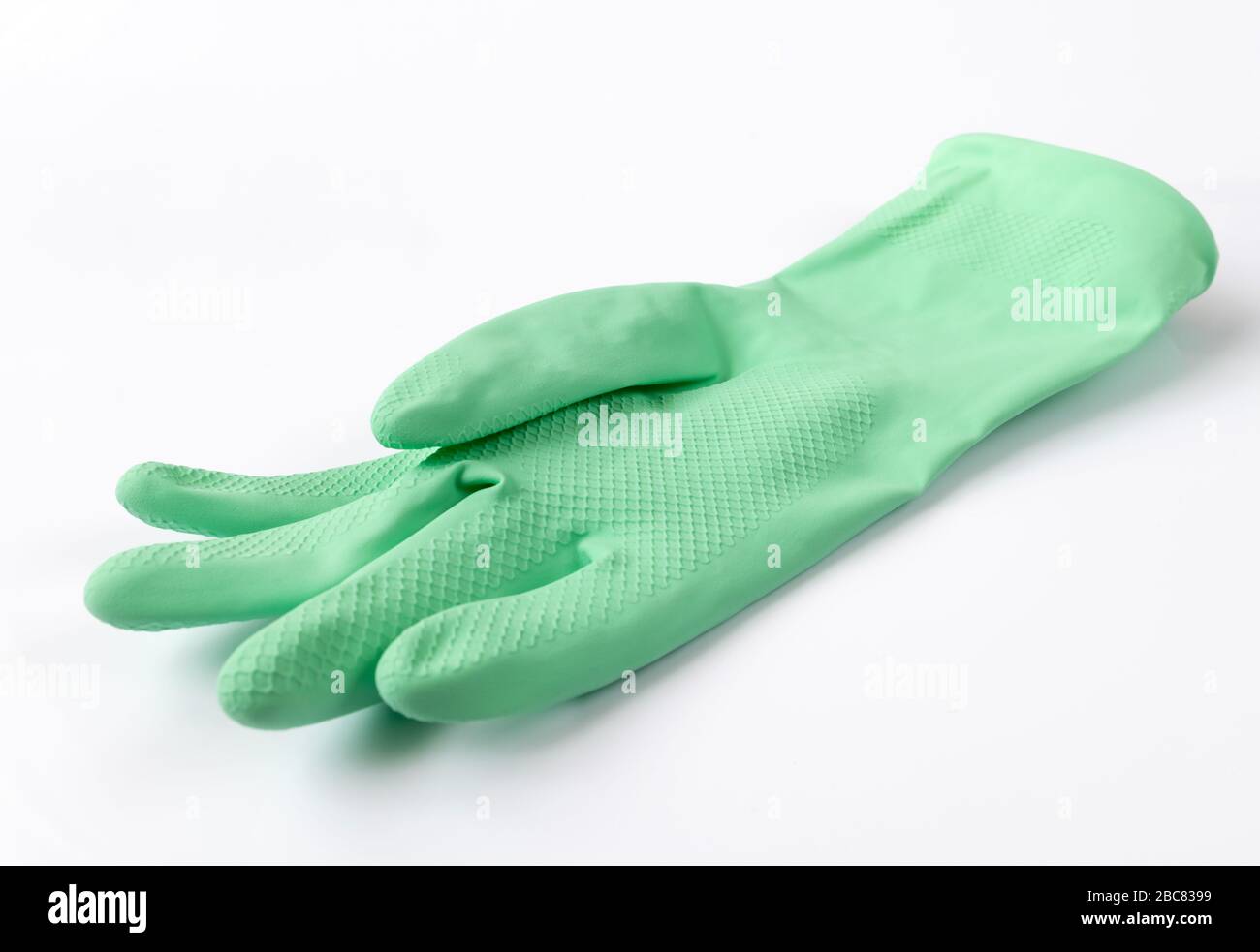 white dishwashing gloves