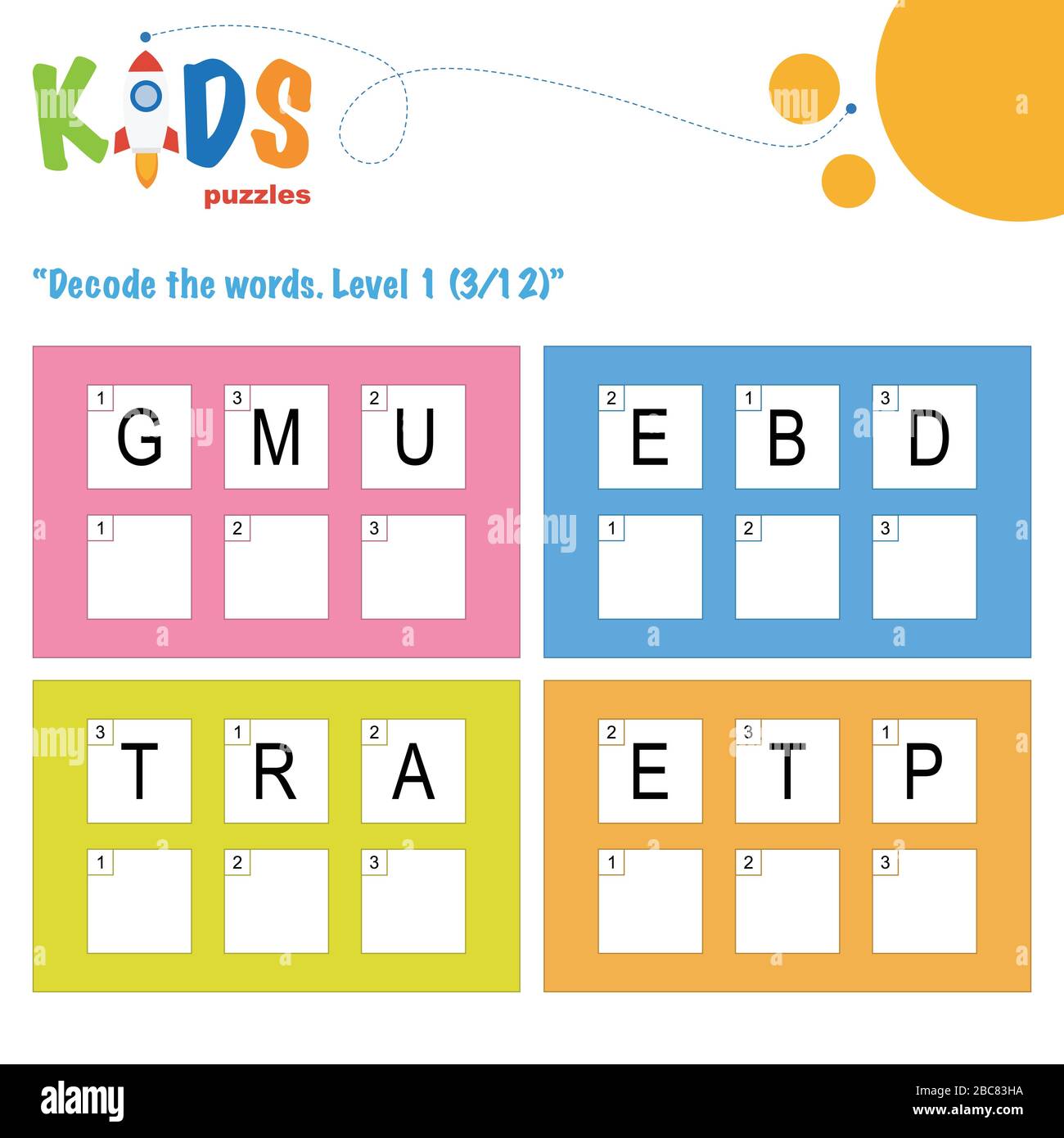 Decode the 3-letter words. Worksheet practice for preschool ...