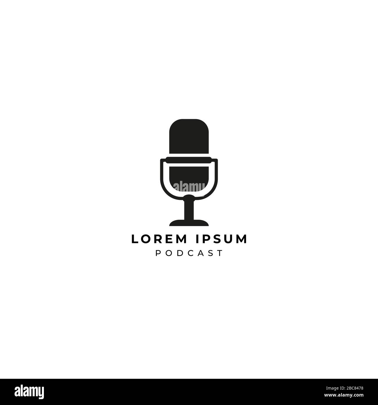 Simple podcast icon logo hi-res stock photography and images - Alamy
