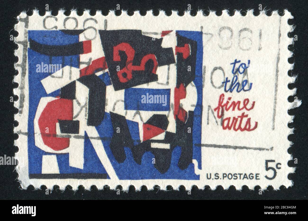 UNITED STATES - CIRCA 1964: stamp printed by United states, shows Abstract Design by Stuart Davis, circa 1964 Stock Photo