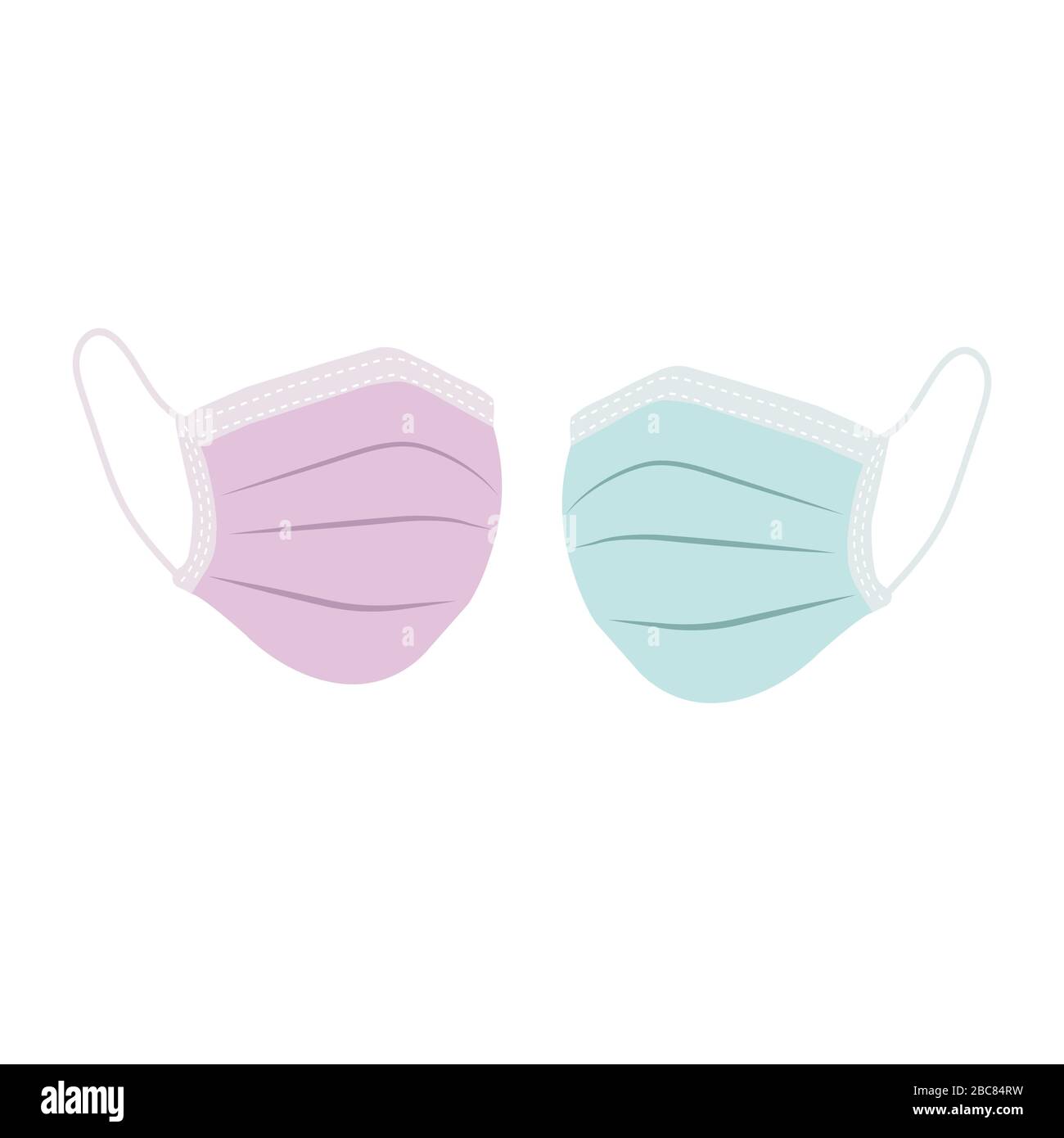 two color medical masks in isolated vector Stock Vector Image & Art - Alamy